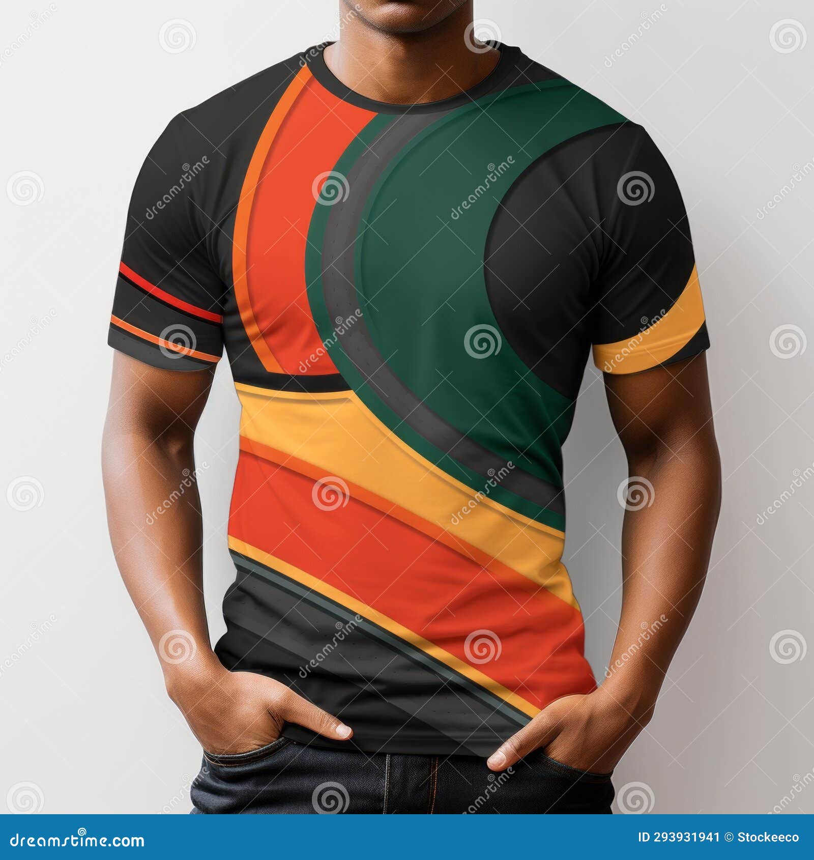 stylish daz3d t-shirt with african patterns and seapunk vibes