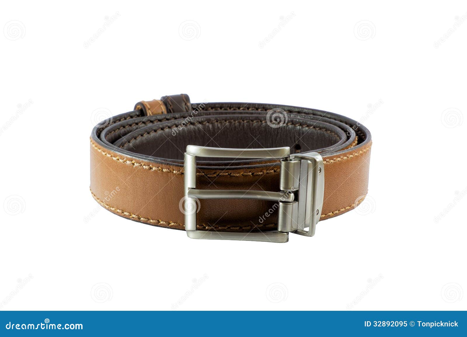 Stylish Double Sided Leather Belt Stock Image Image of double