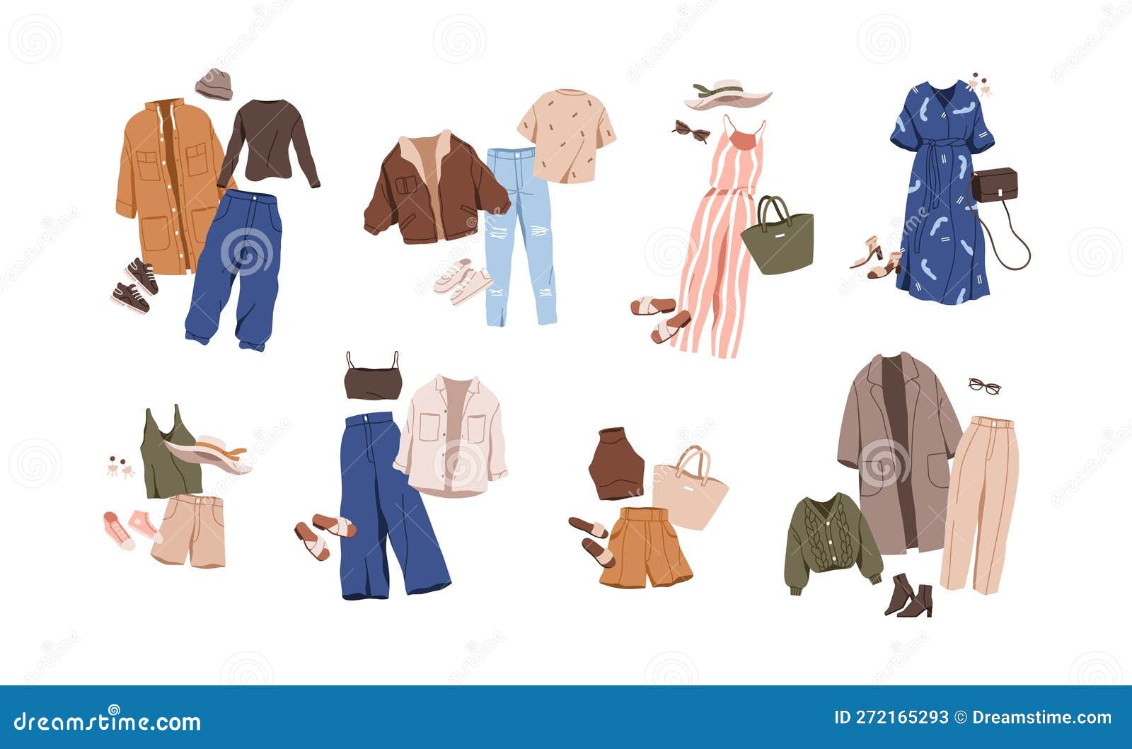 Dress Different Seasons Stock Illustrations – 50 Dress Different