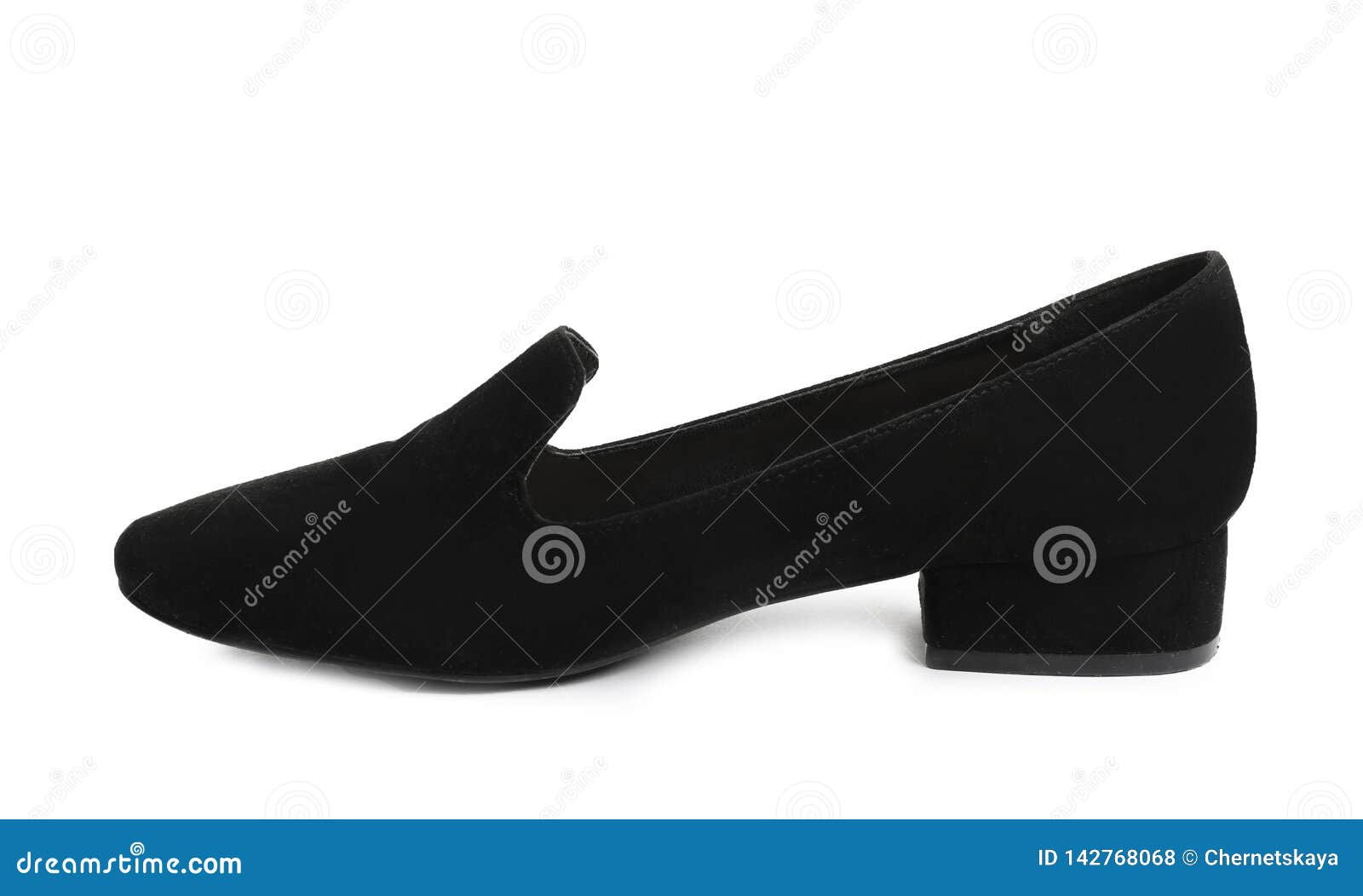 Stylish Female Shoe on White Background Stock Photo - Image of heel ...