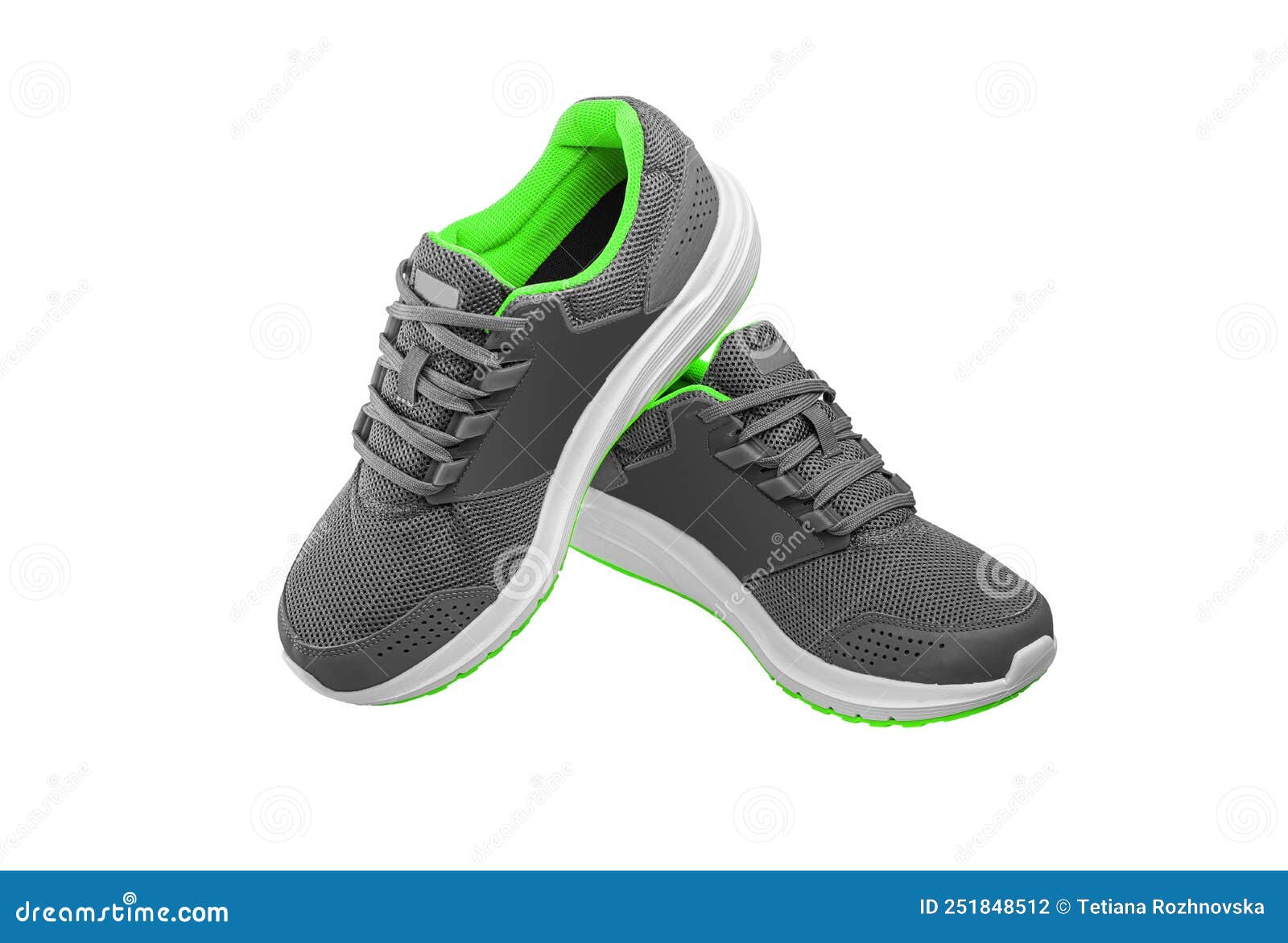 Stylish Sneakers on a White Background. Stock Photo - Image of training ...