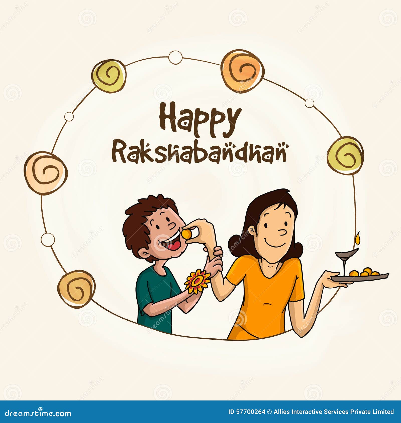 Stylish Frame for Raksha Bandhan Celebration. Stock Illustration ...