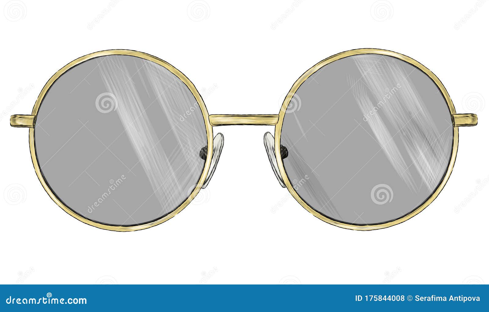 Stylish Glasses with Round Frames Stock Vector Illustration of frames