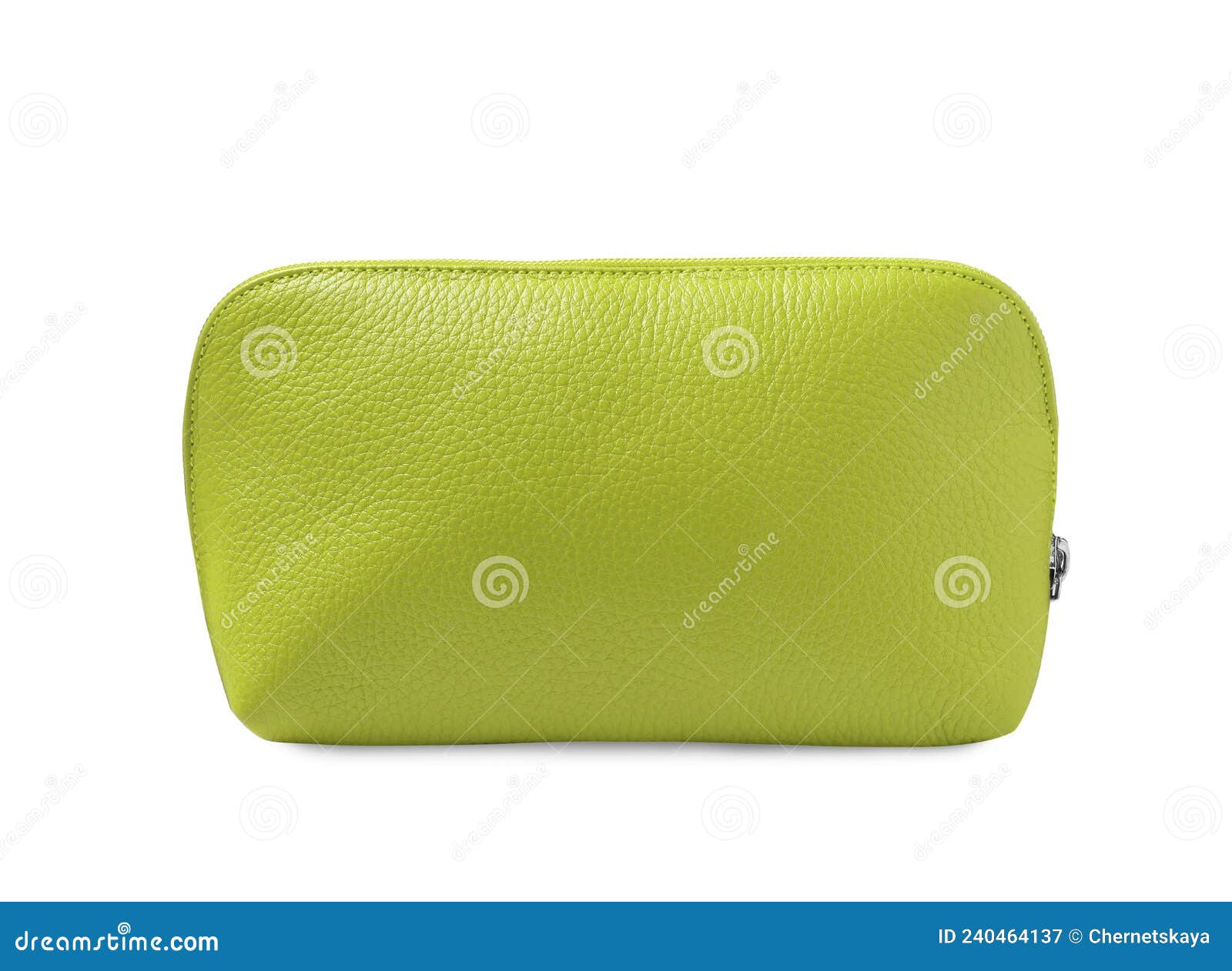 Stylish Green Cosmetic Bag Isolated on White Stock Image Image of