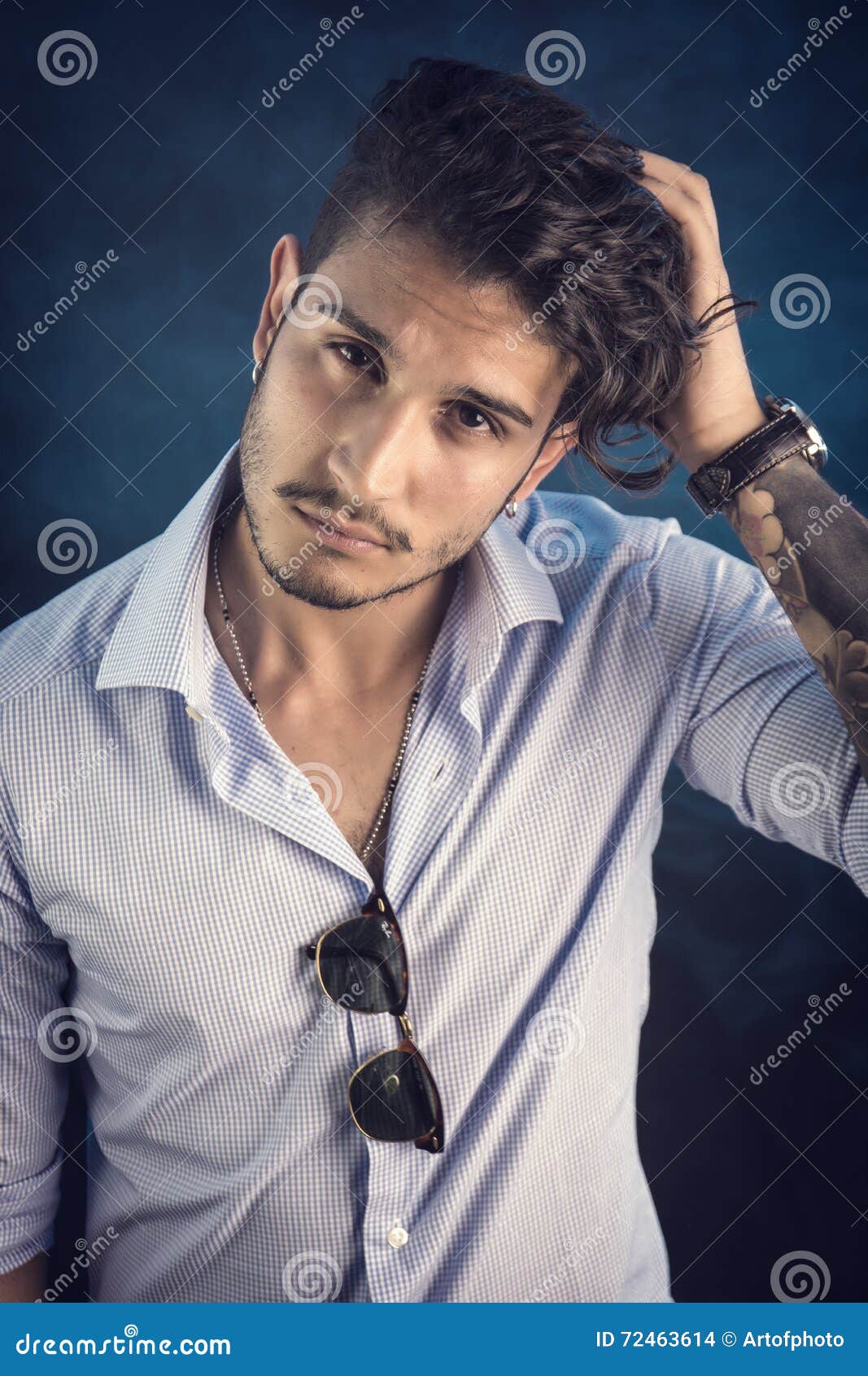 Stylish Handsome Young Man in Studio Shot Stock Photo - Image of ...