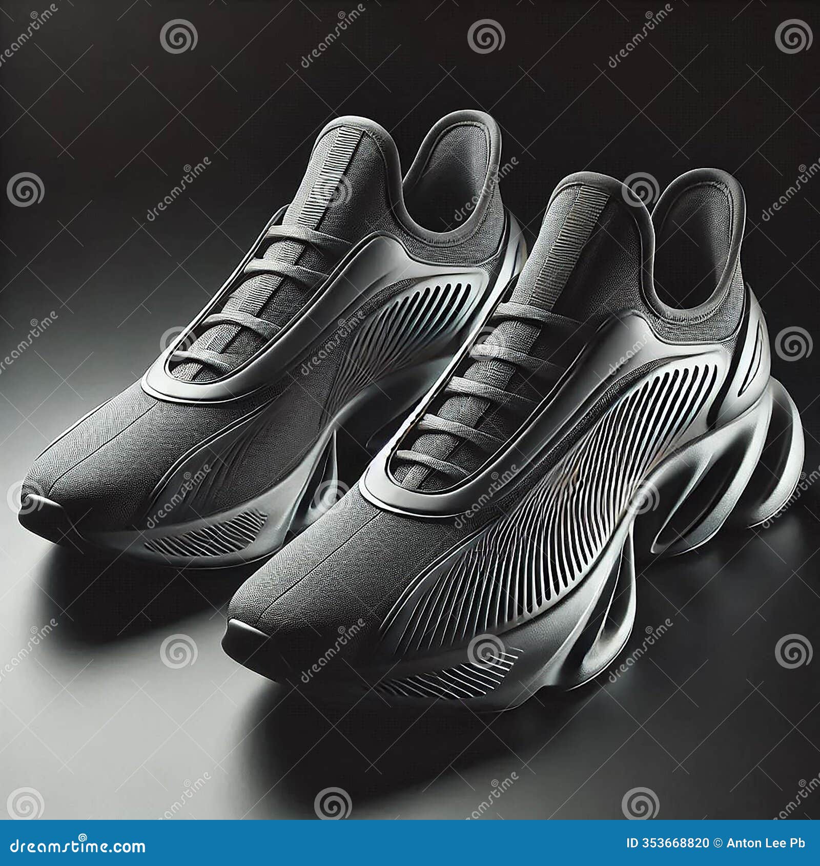 stylish high ntop sneakers with minimalist  on black background