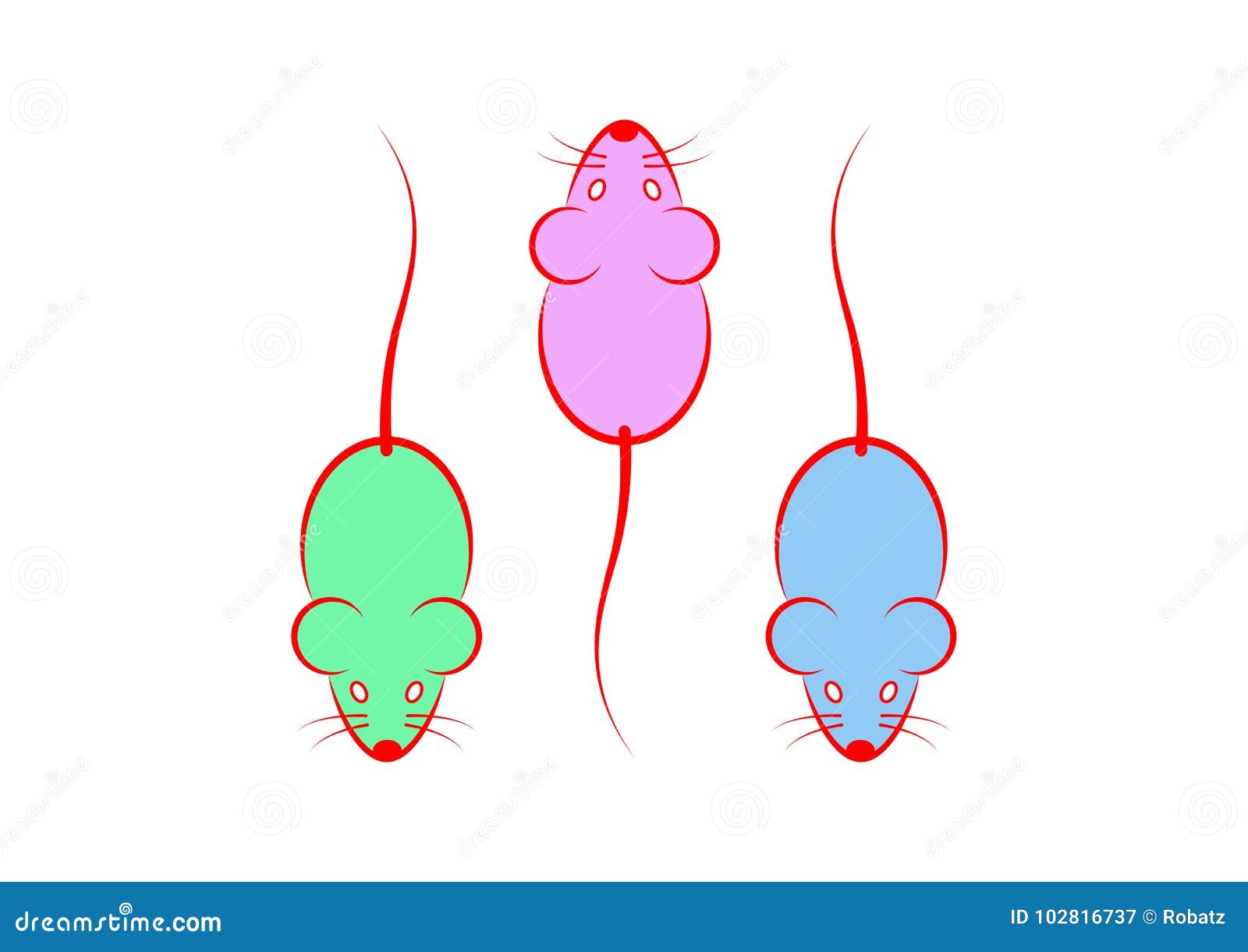 stylish icon of a set mouse icone for web and print