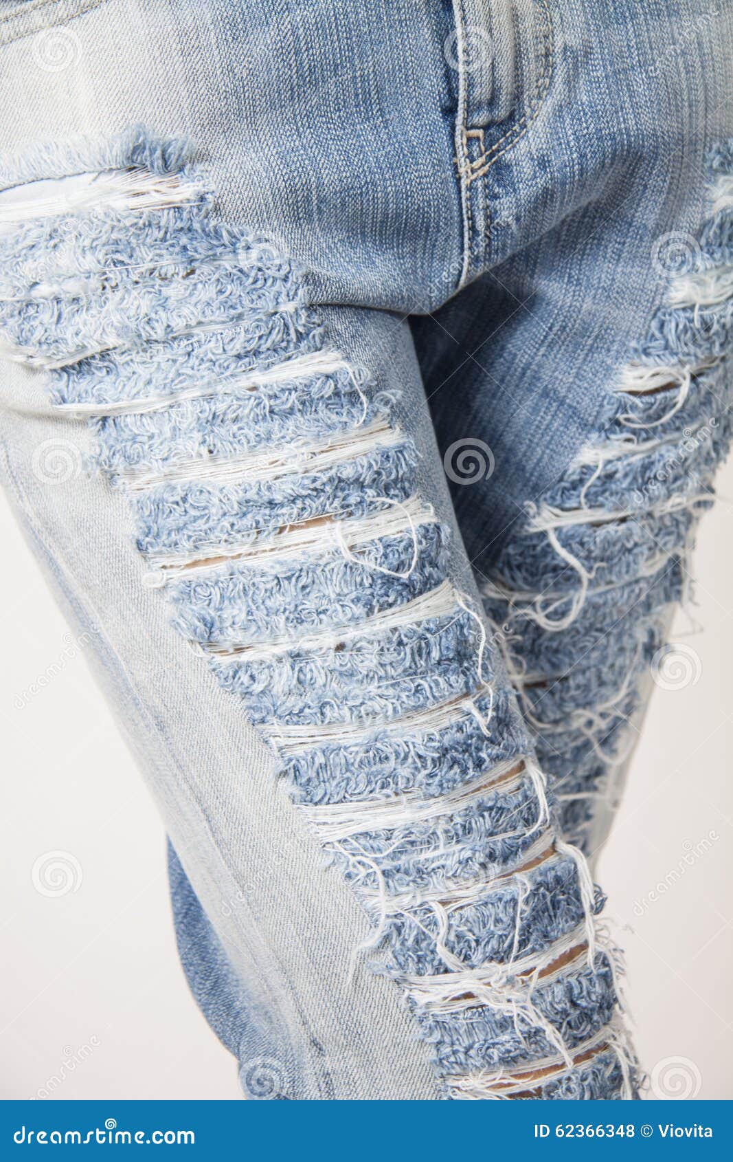 Stylish Jeans with Scratches Stock Photo - Image of model, body: 62366348