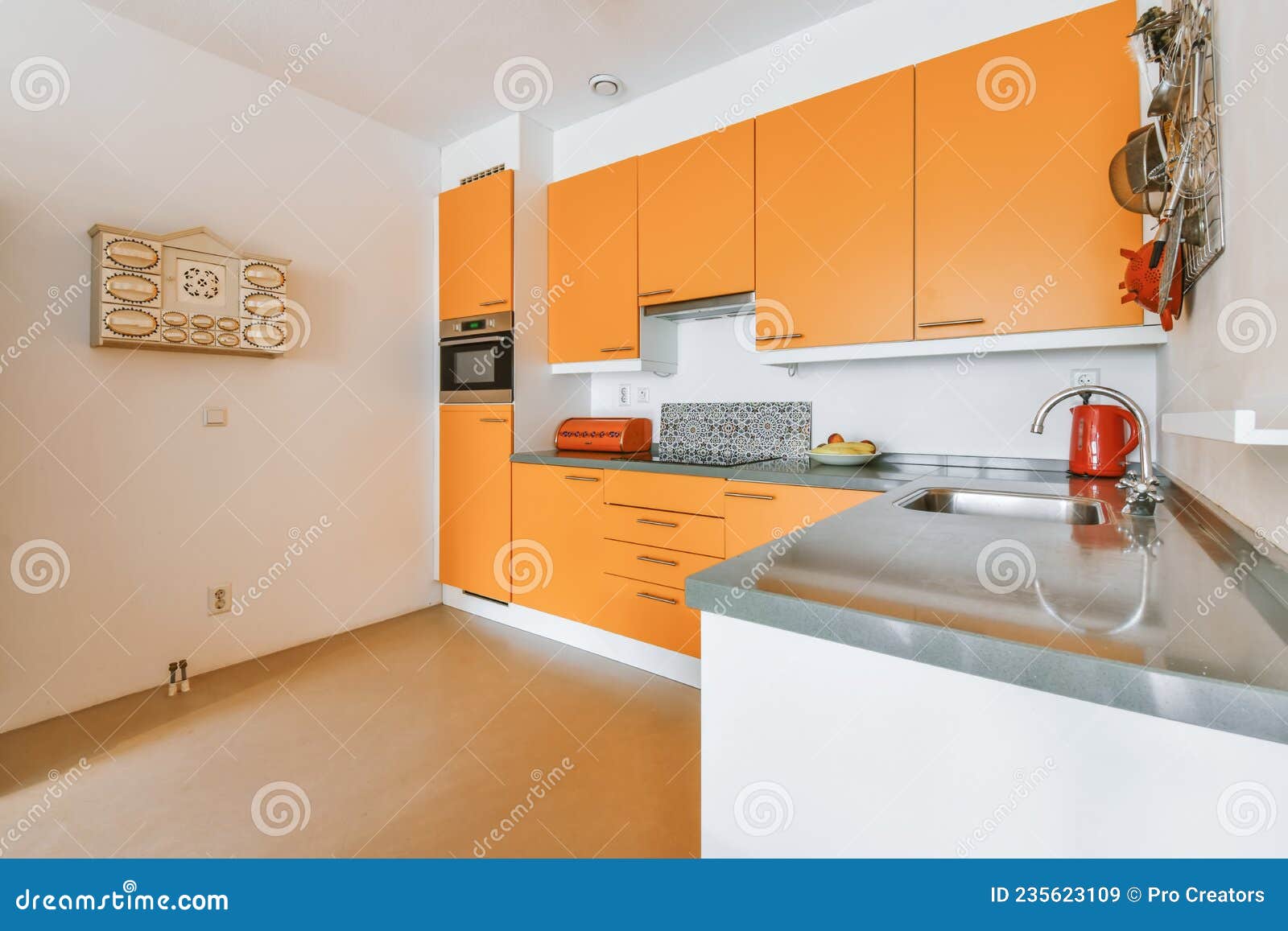 Stylish kitchen design stock image. Image of elegant 235623109