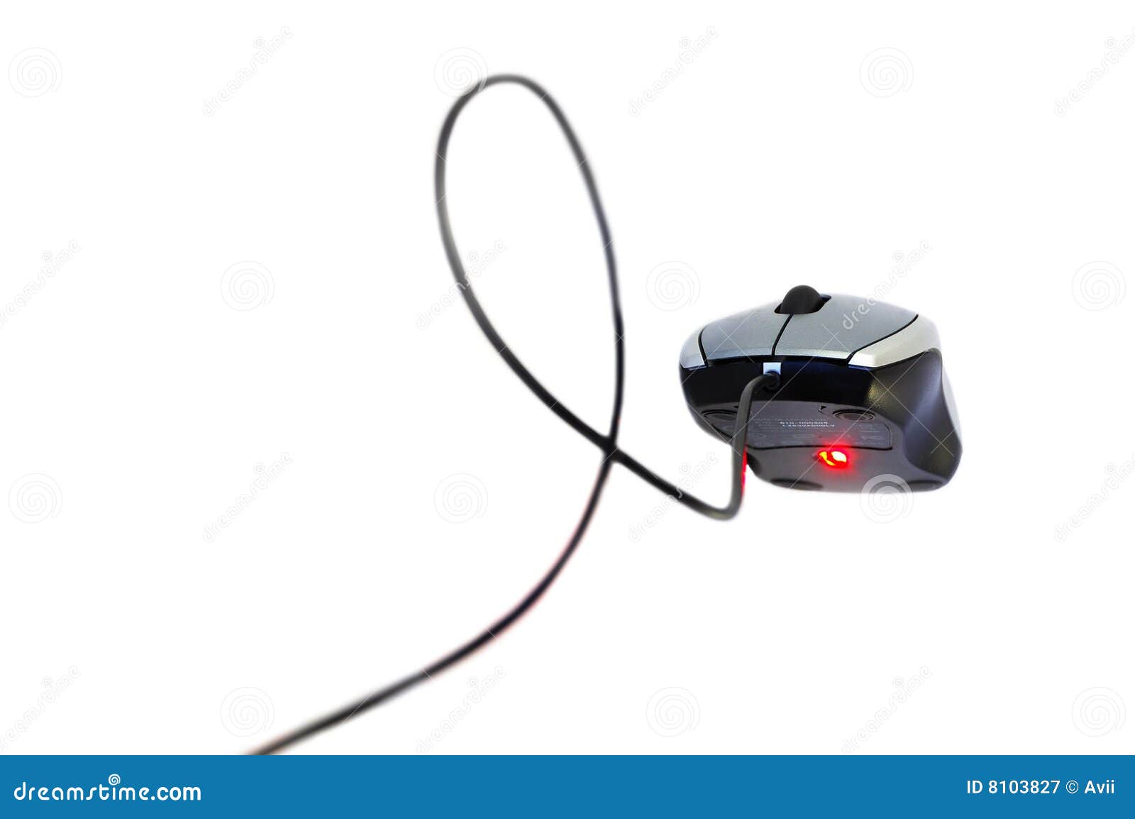 Stylish Laptop Optical Wheel Mouse in the Air Stock Image Image of