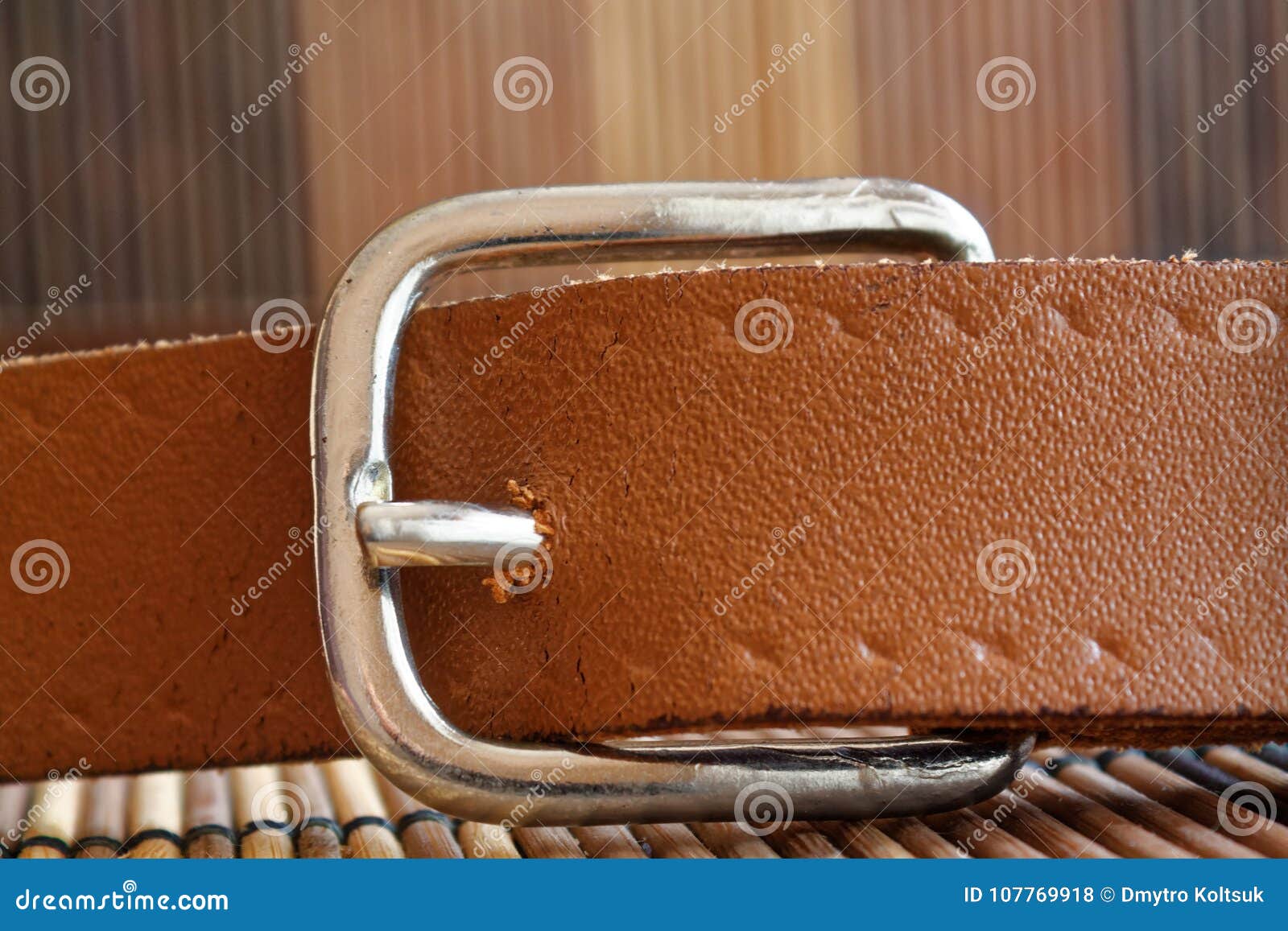 Stylish Leather Belt on Wooden Background Stock Photo - Image of luxury ...
