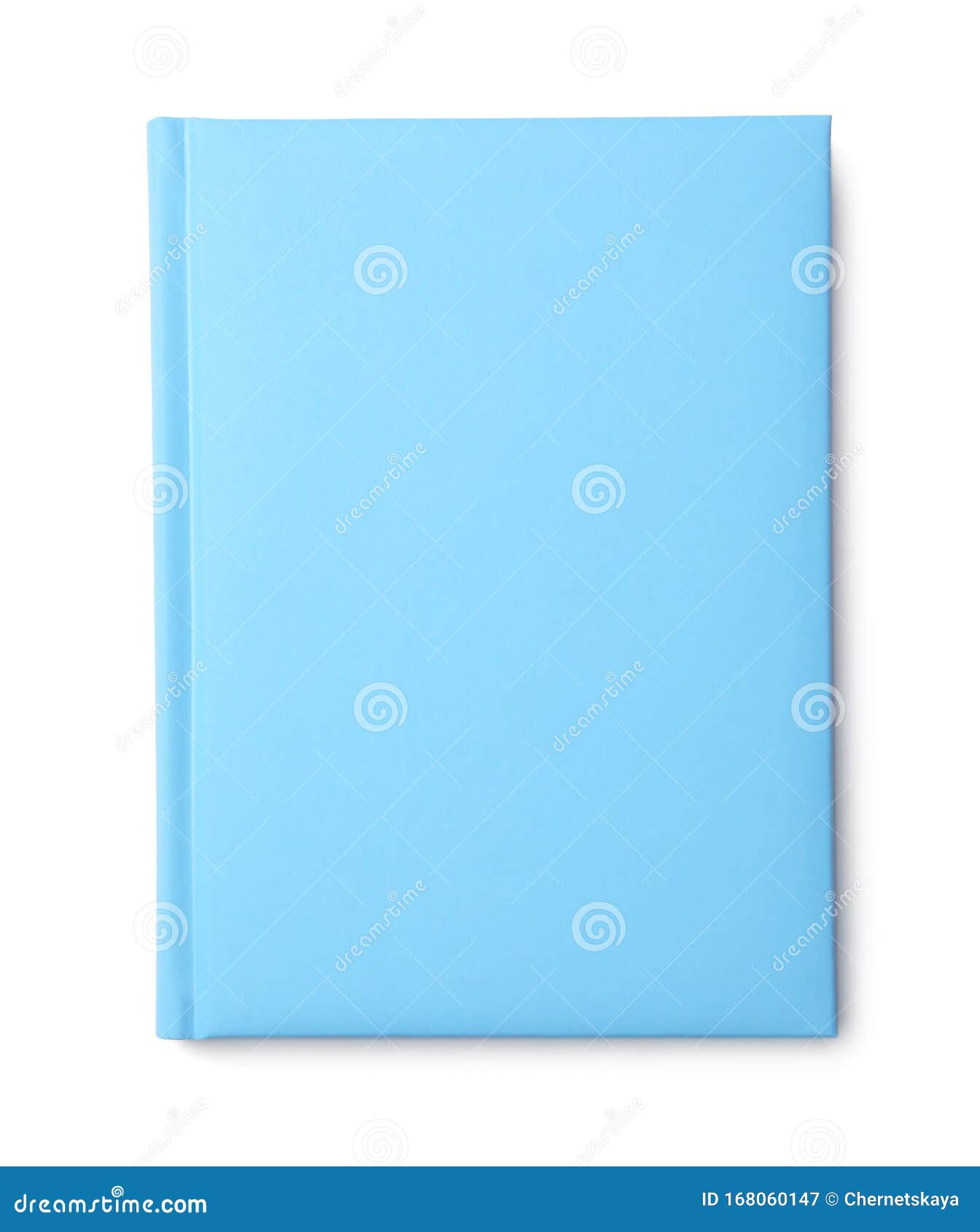 Stylish Light Blue Notebook Isolated on White Stock Image Image of