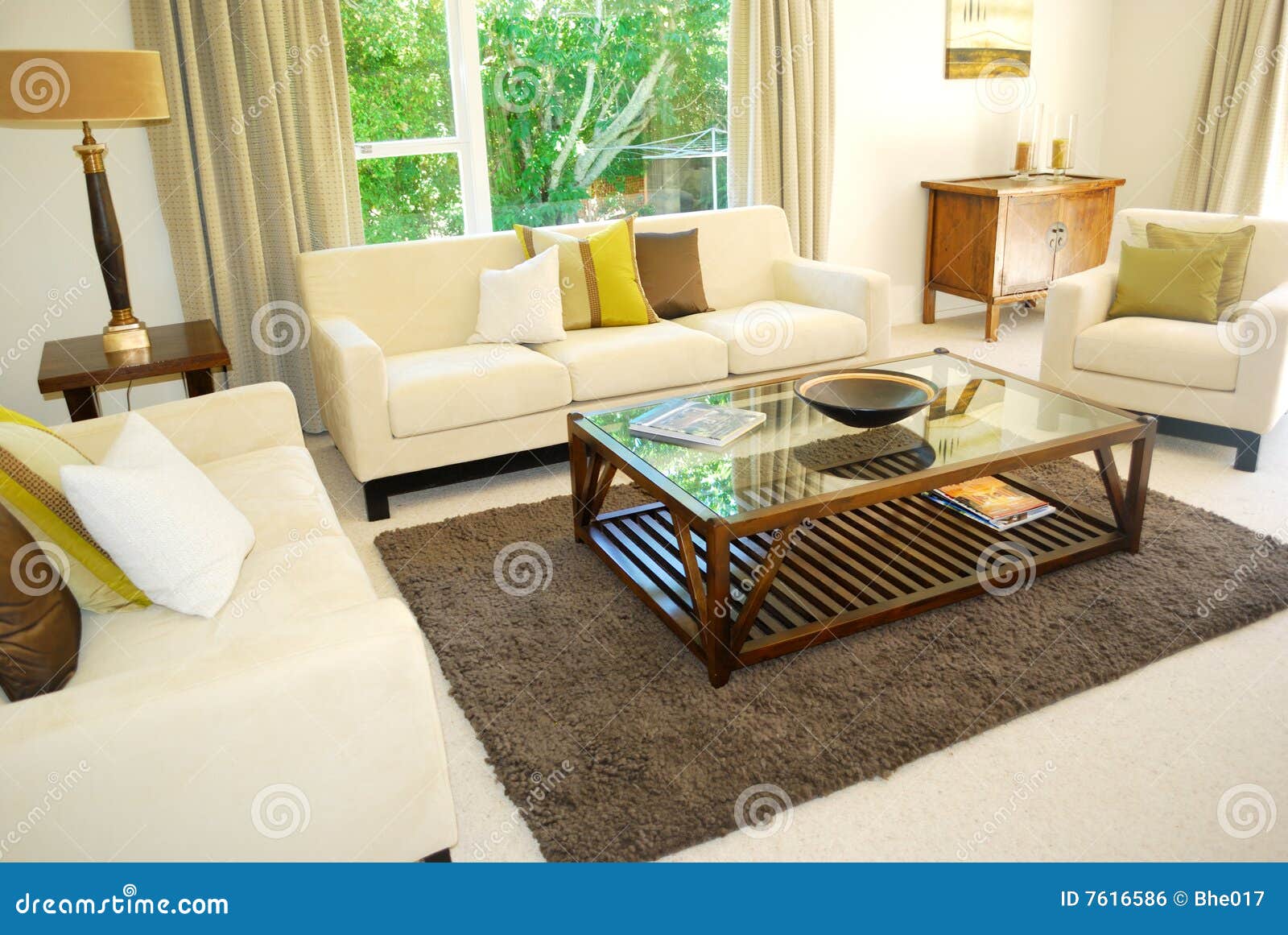 Stylish living room stock photo. Image of leisure, modern - 7616586