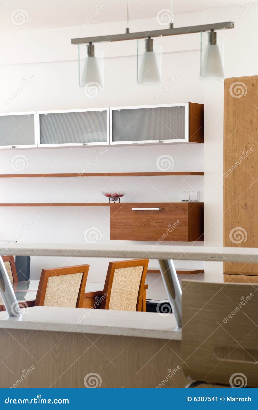 Stylish Living Room Connected with Kitchen Stock Image Image of