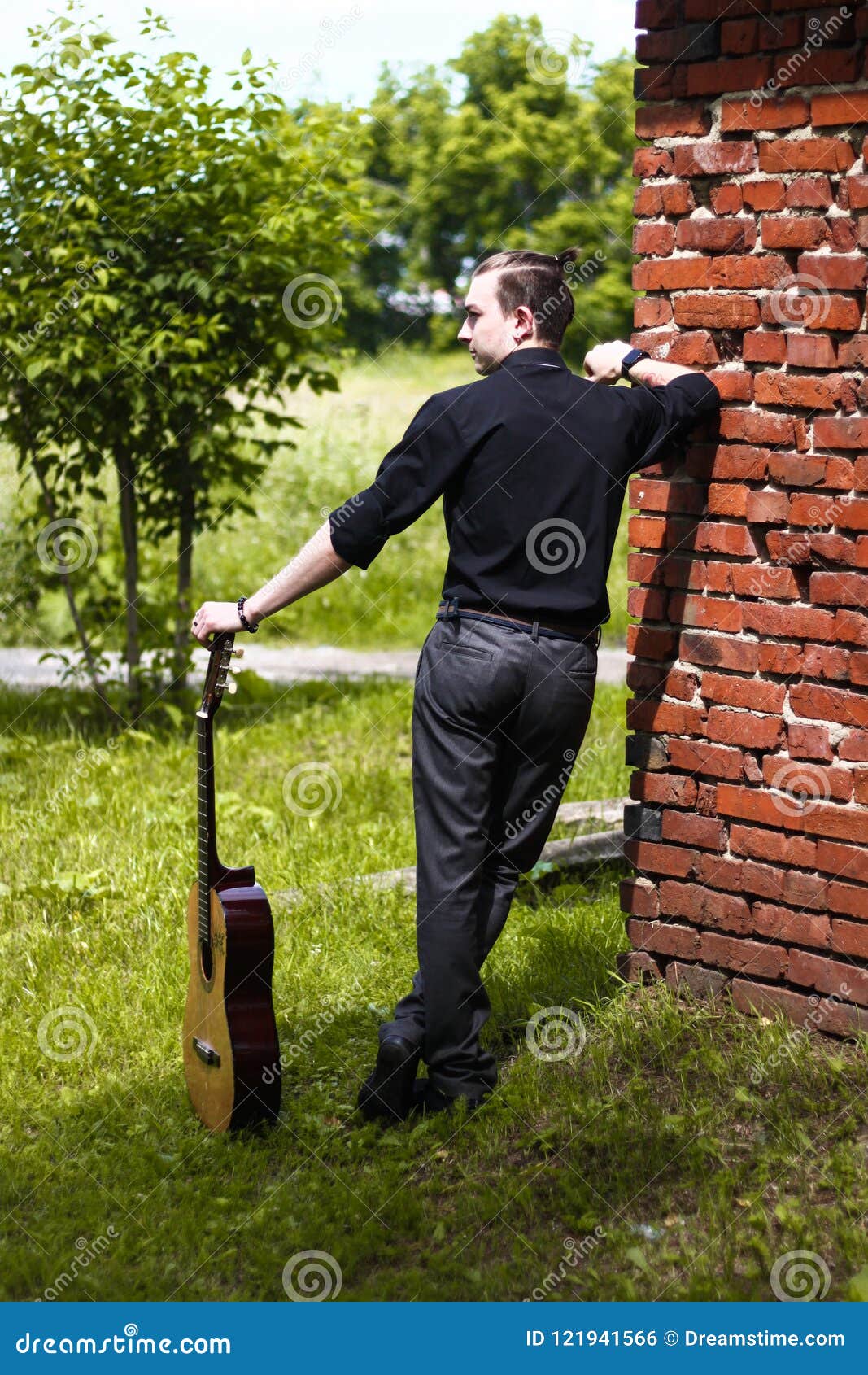 stylish man with guitar