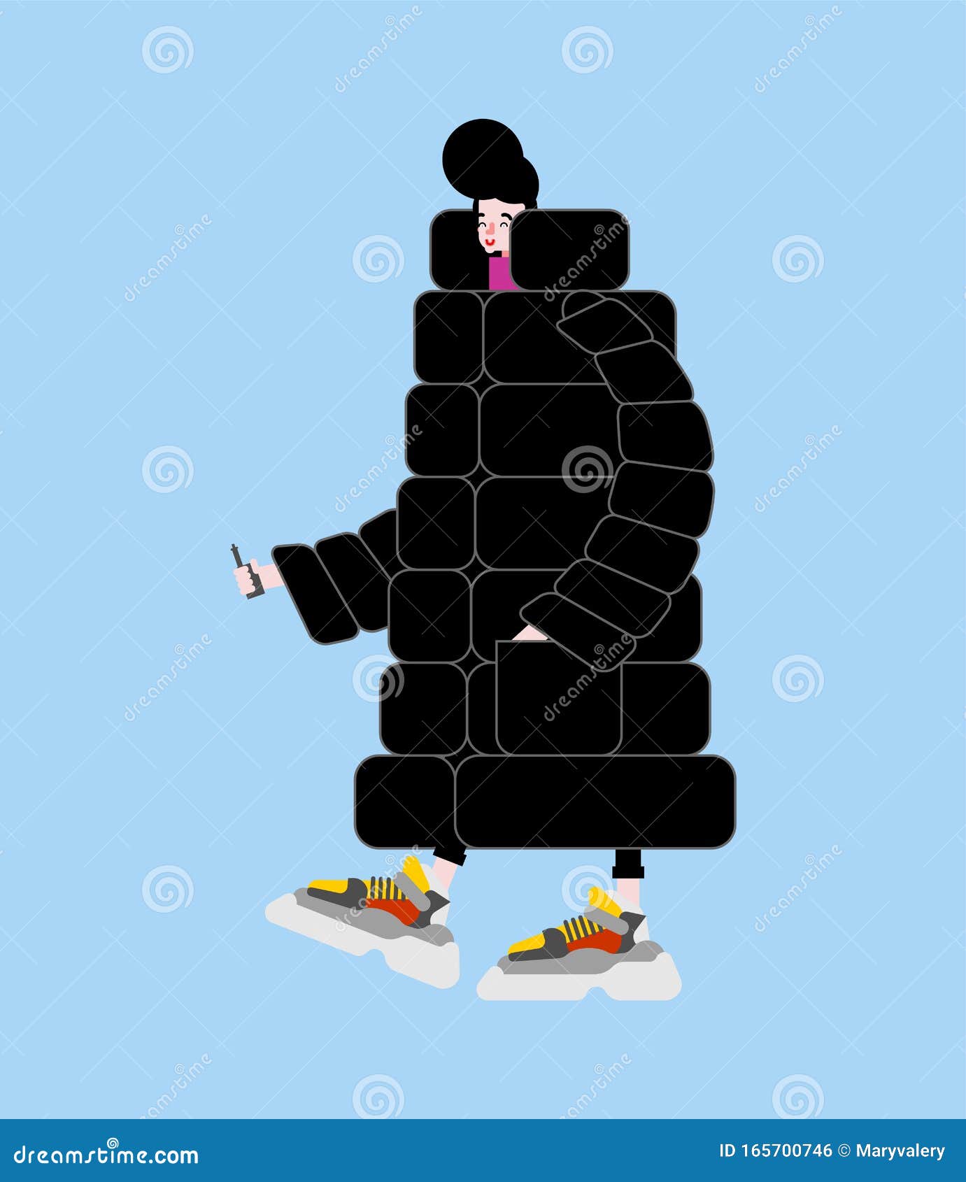 Man Big Coat Scarf Stock Illustrations – 38 Man Big Coat Scarf
