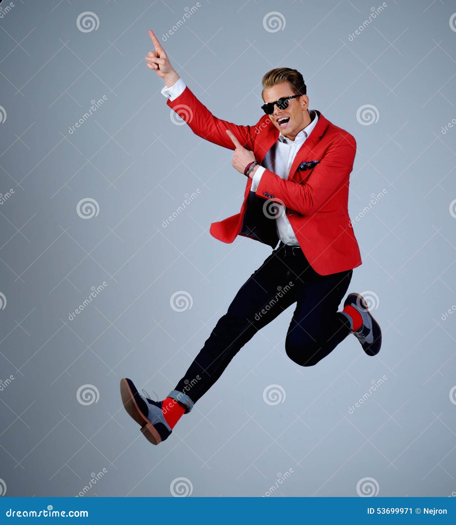 Stylish man in red jacket stock image. Image of cool 53699971