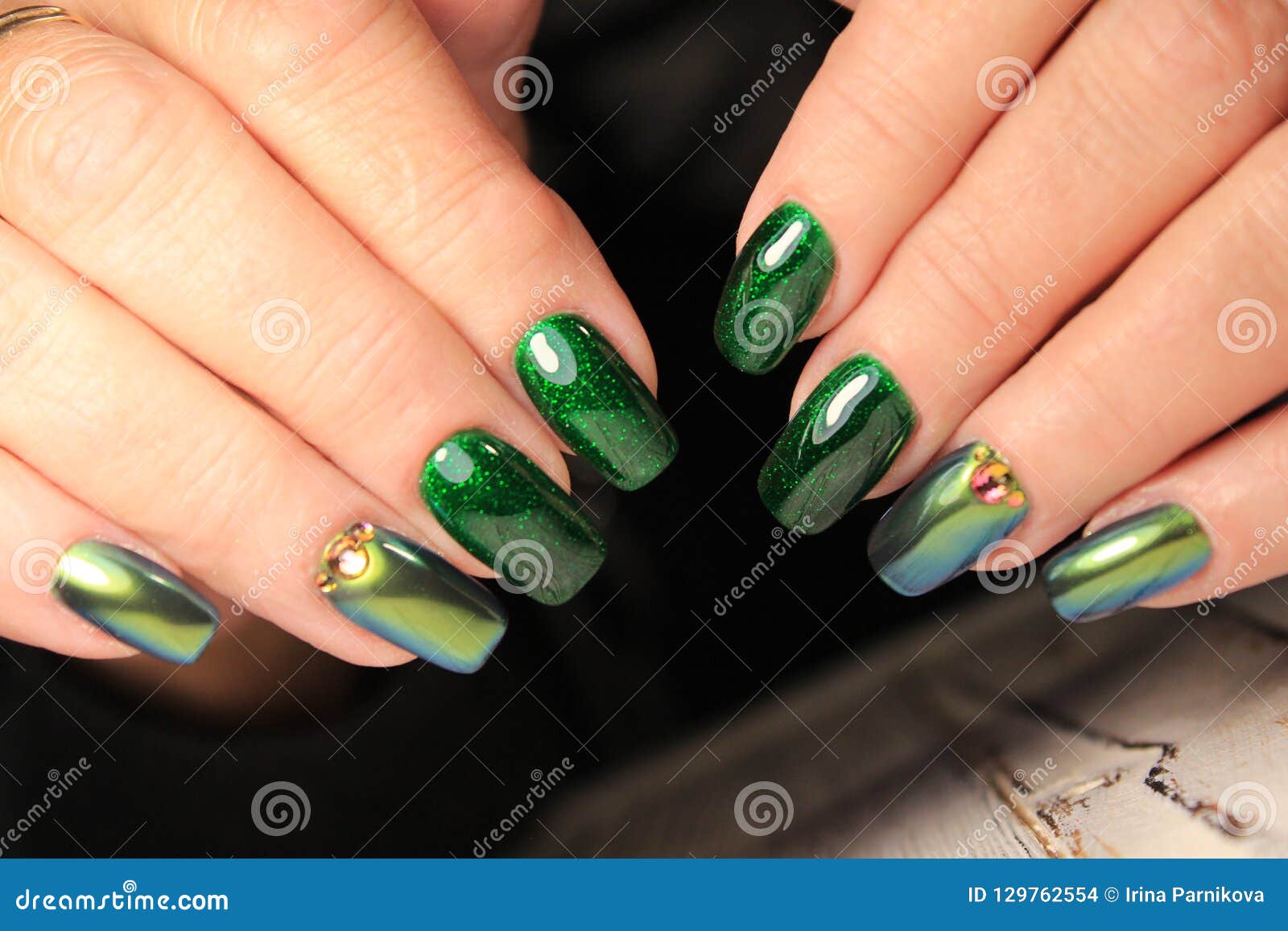 Stylish manicure design stock photo. Image of blue, polish - 129762554