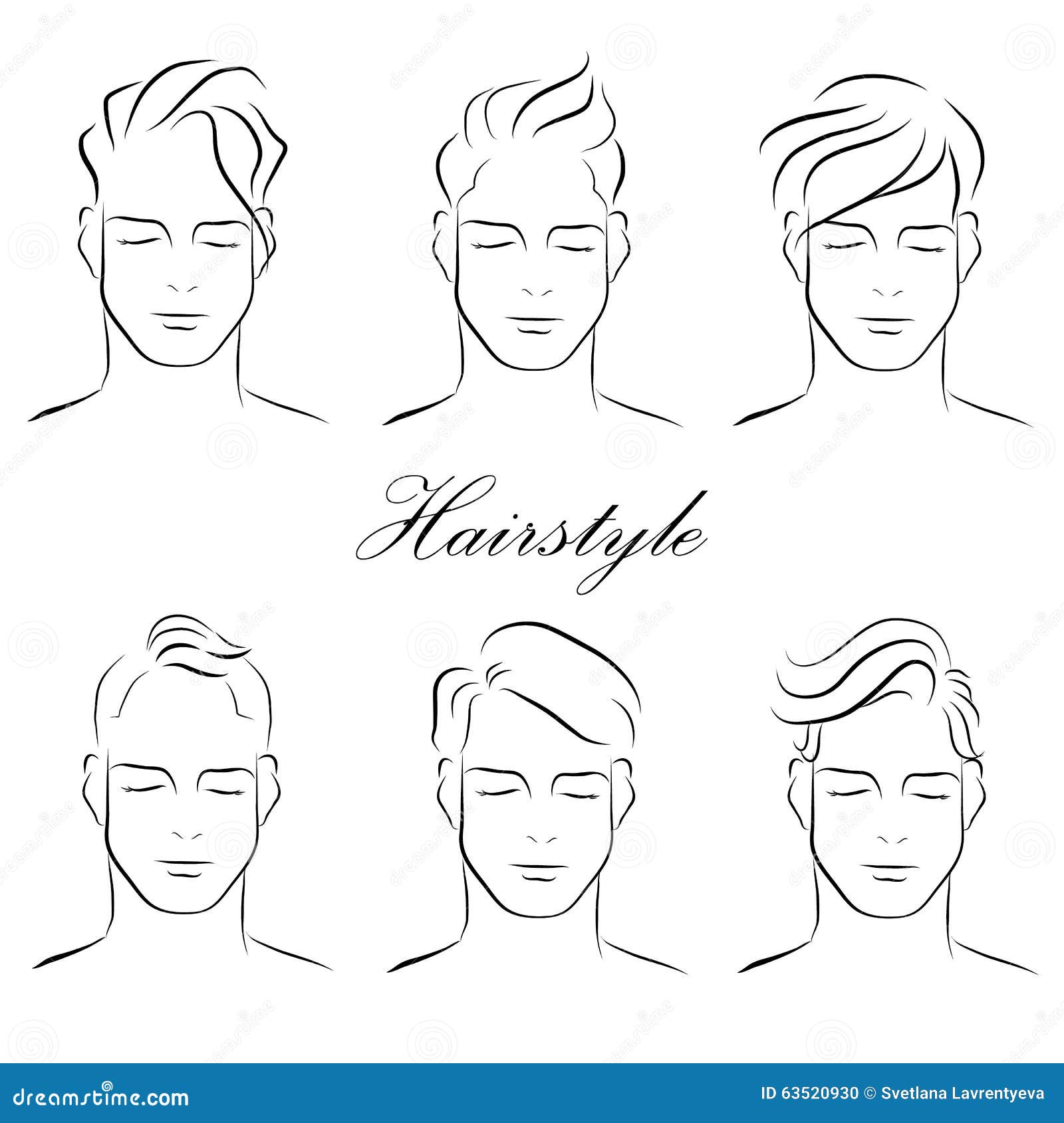 drawing mens hair