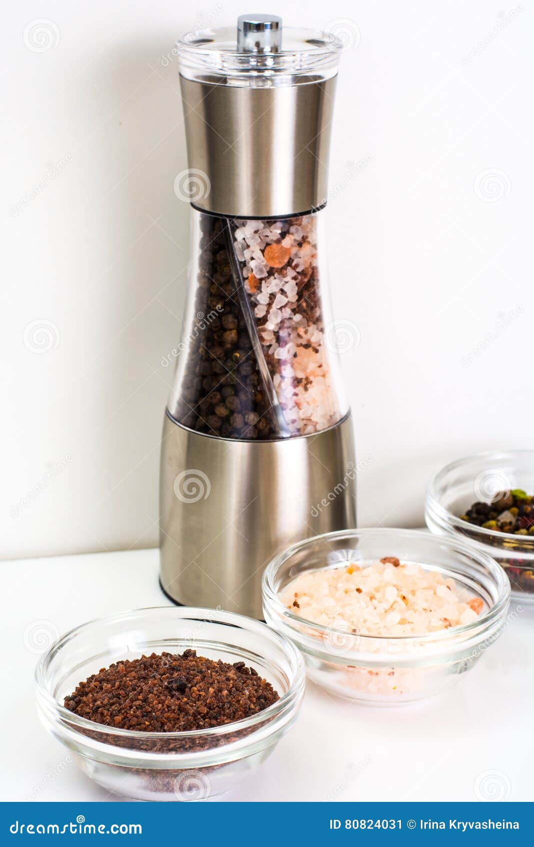 Stylish Mill for Coarse Salt and Pepper Stock Image Image of closeup