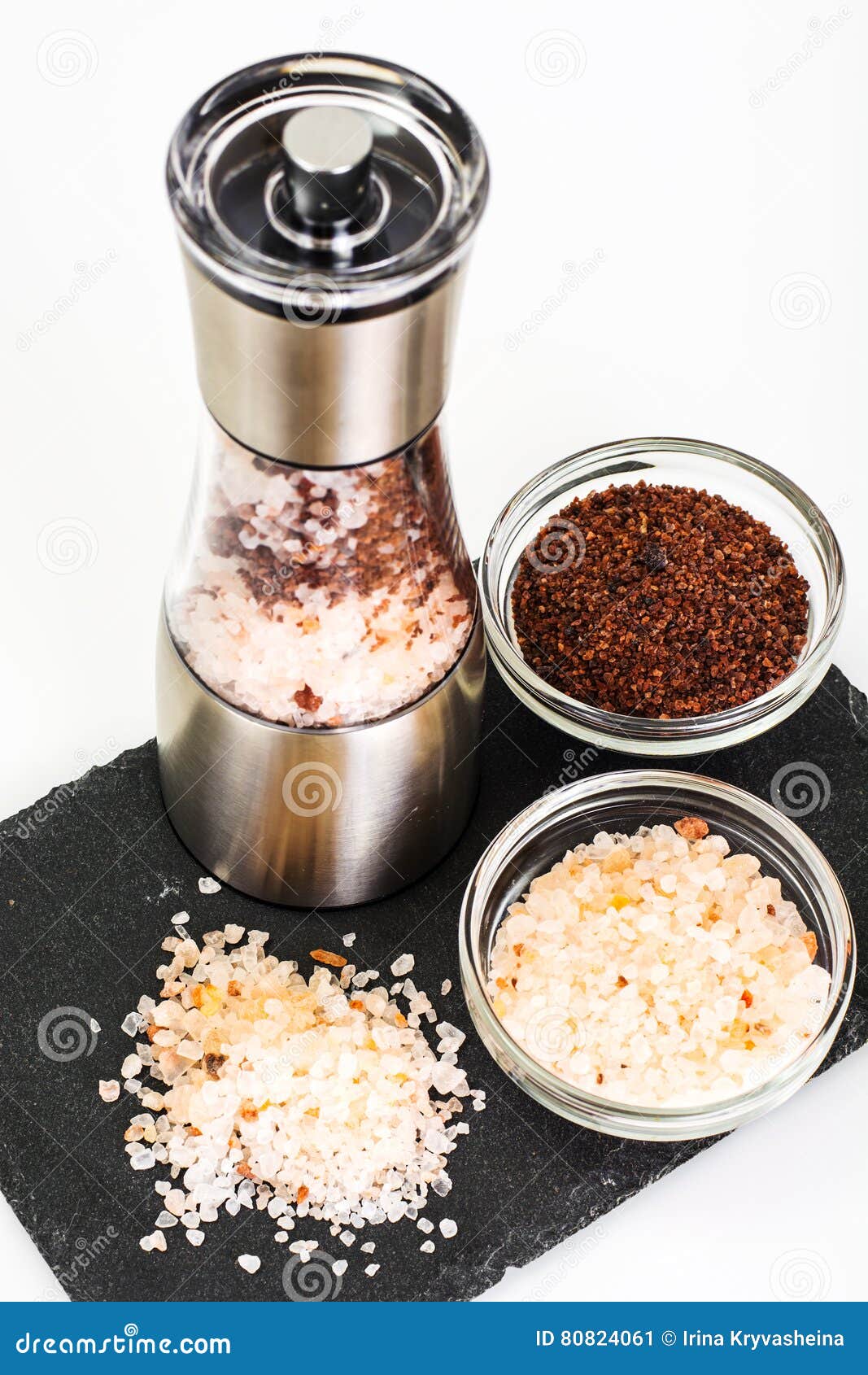 Stylish Mill for Coarse Salt and Pepper Stock Image Image of