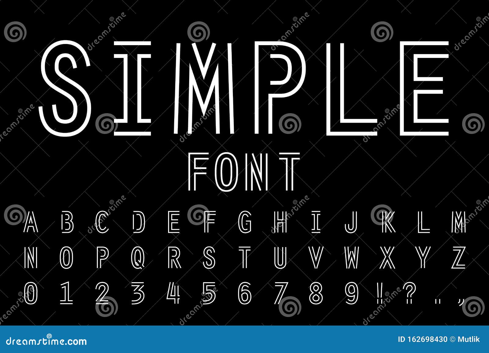 Stylish Minimalist English Alphabet Font for Your Projects Stock Vector ...