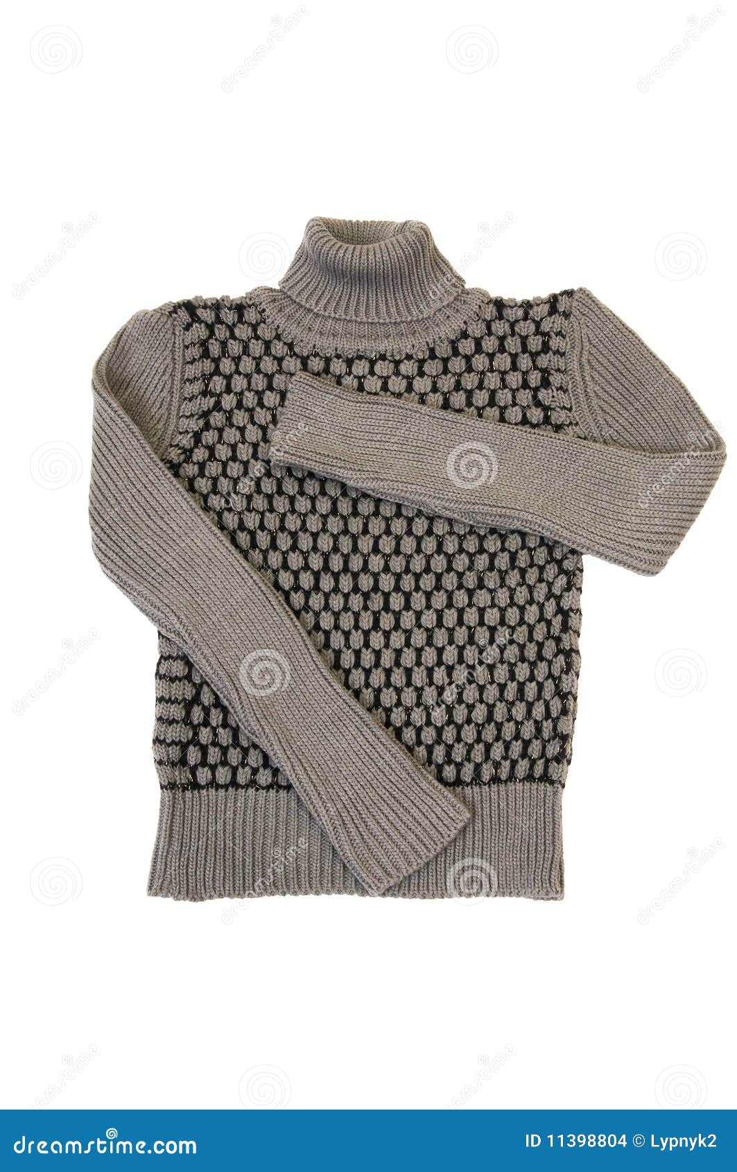 Stylish,modern Grey Sweater on a White. Stock Photo Image of material