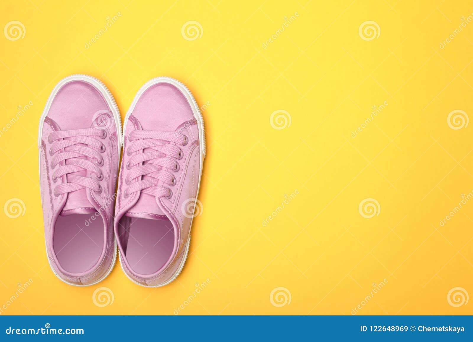 Stylish New Shoes on Color Background Stock Image - Image of elegance ...