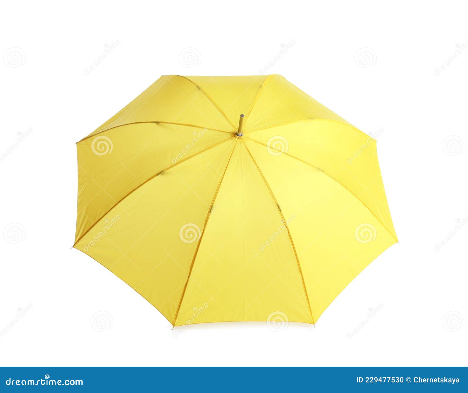 Stylish Open Yellow Umbrella Isolated on White Stock Photo Image of