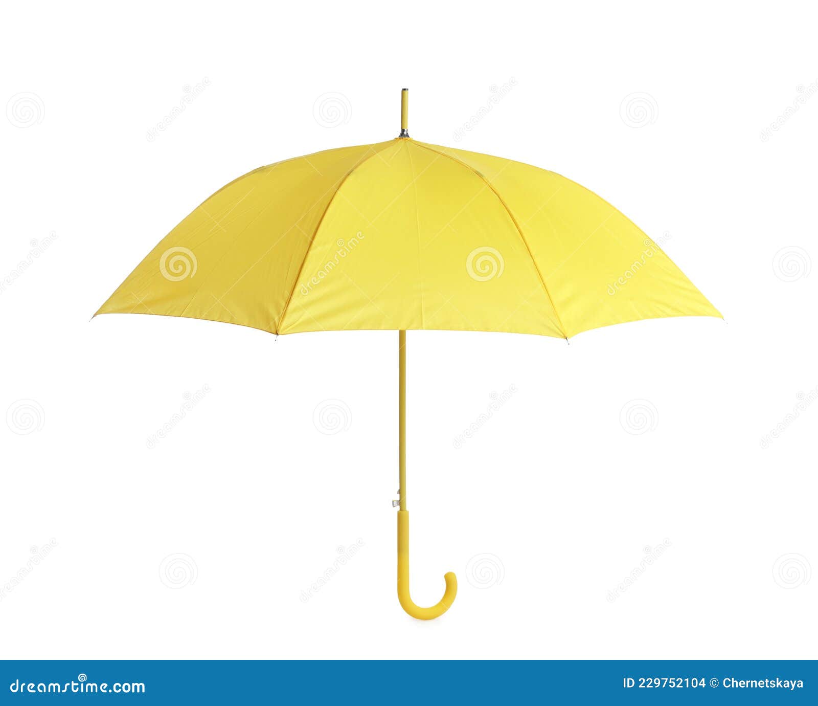 Stylish Open Yellow Umbrella Isolated on White Stock Photo Image of