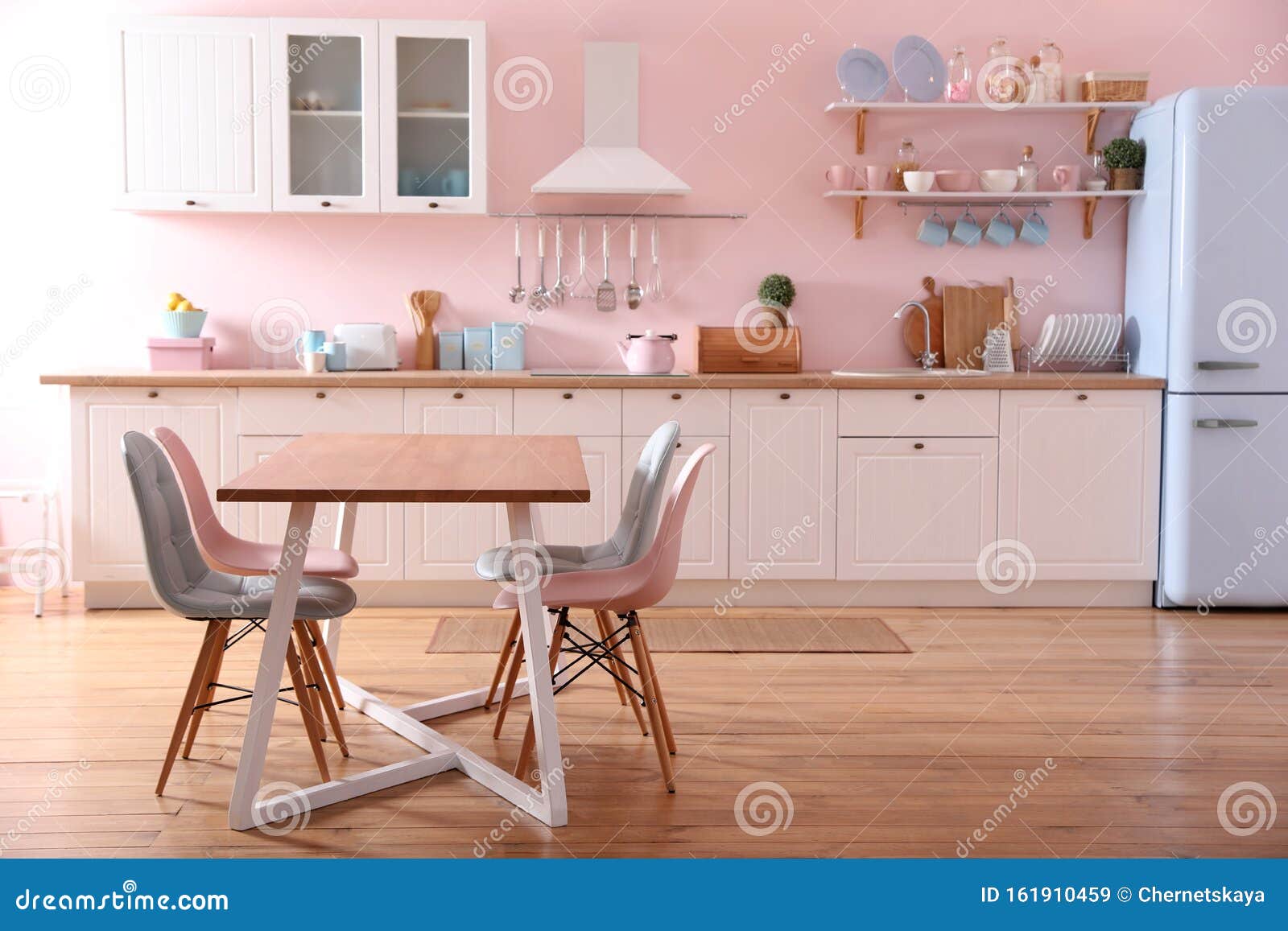 pink kitchen table set