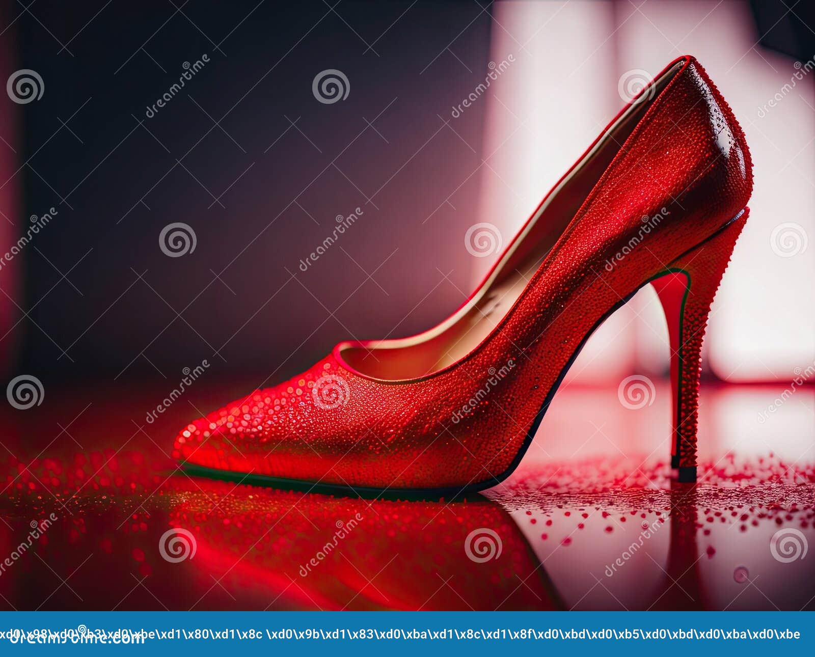 Stylish Red Womens Shoes High Heels. Ai Generative Stock Illustration ...