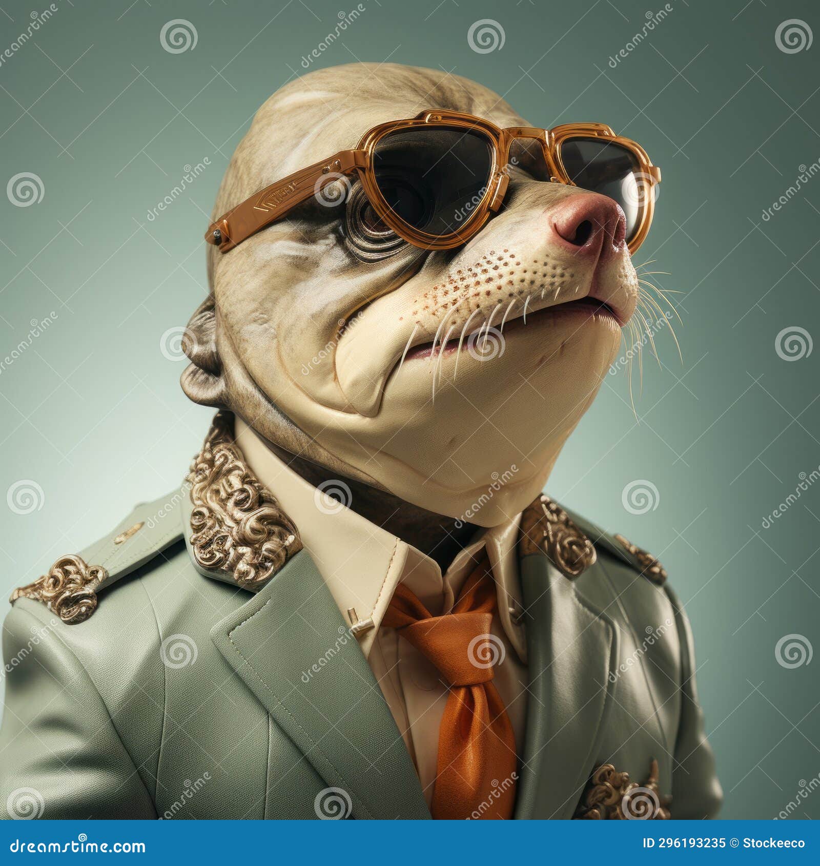 stylish seal in a suit: a tiago hoisel inspired portrait