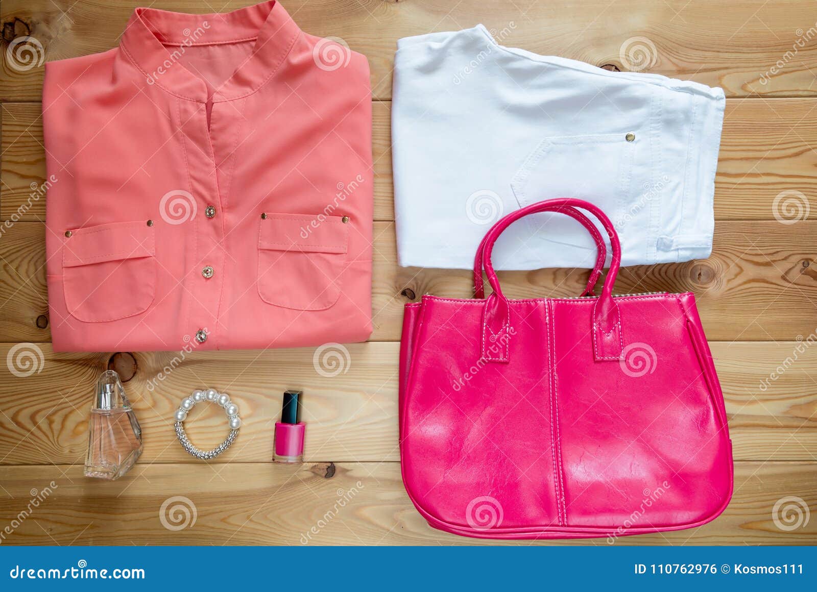 A Stylish Set of Clothes and Accessories Stock Photo - Image of clothes ...