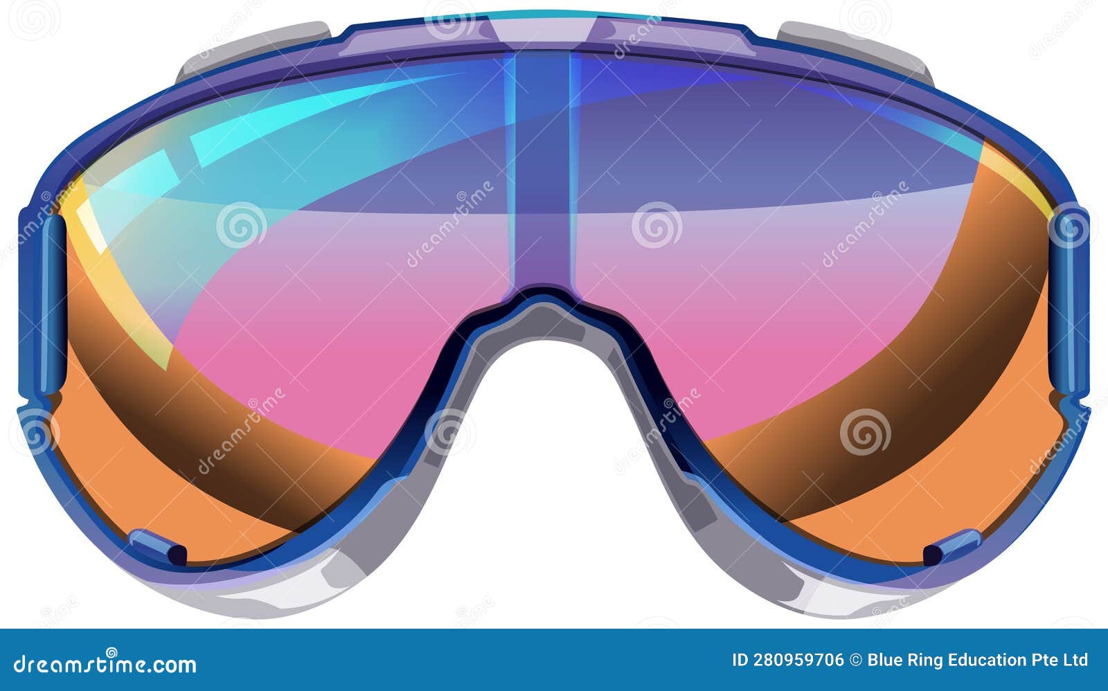 Stylish Ski Sunglasses Vector Stock Vector - Illustration of sporty