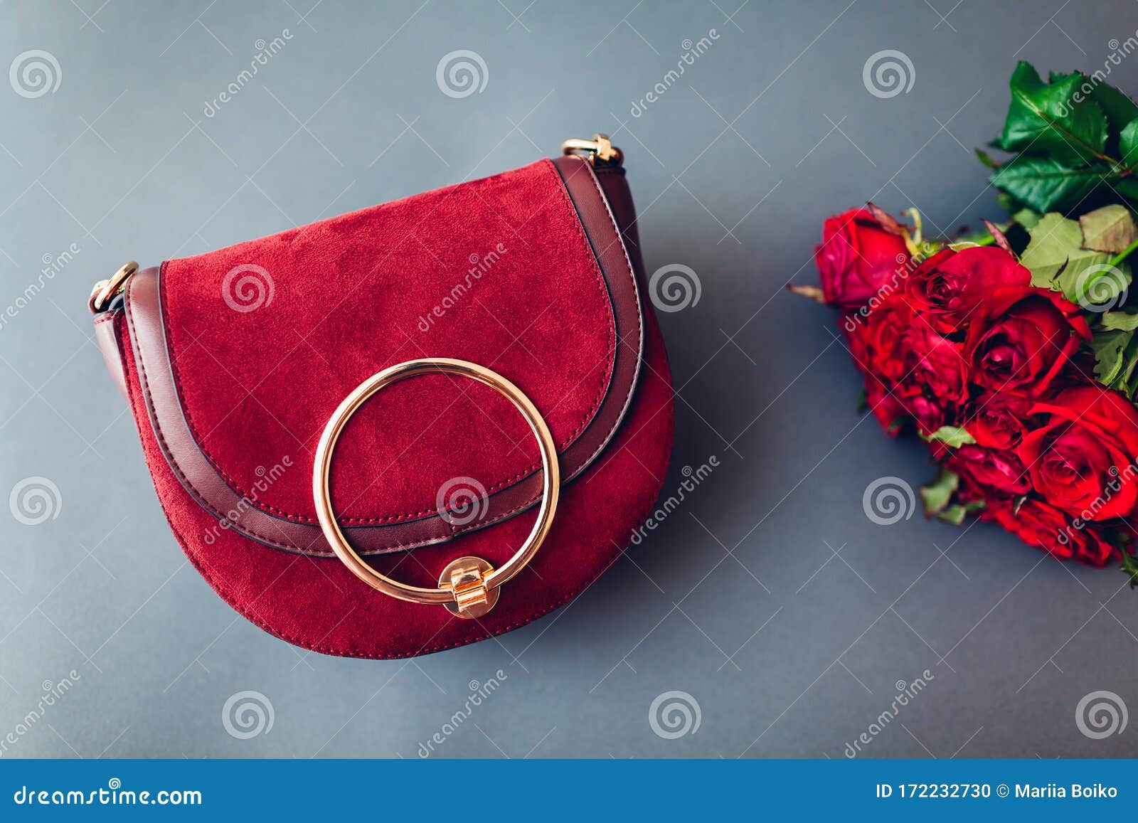 Women's burgundy brown nappa leather purse mini bag - GFG | Carlo Cecchini