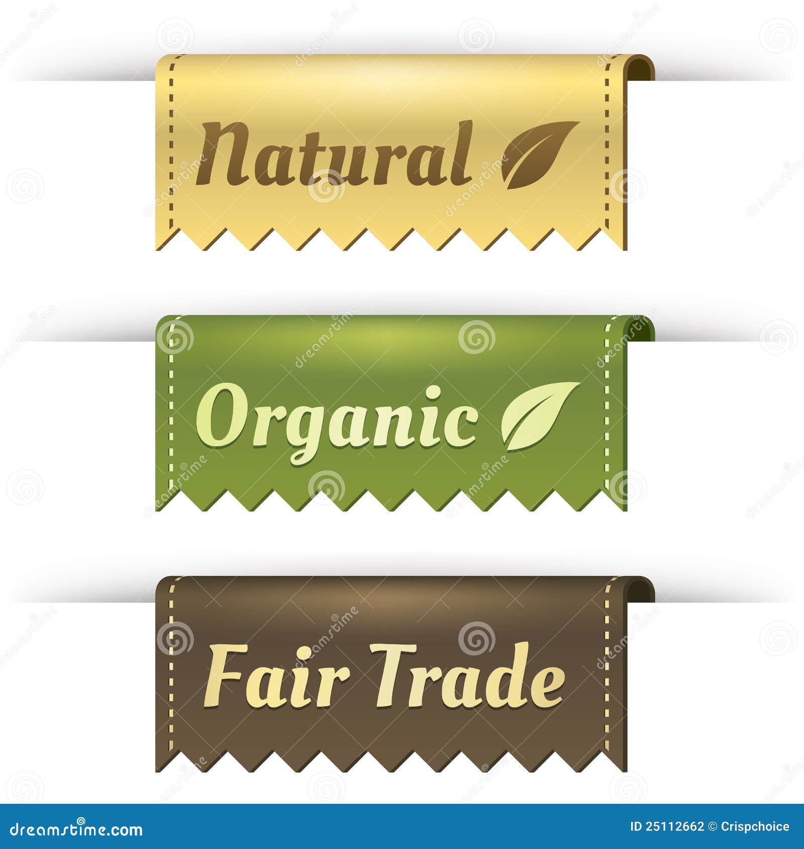 stylish tag labels for natural, organic, fairtrade