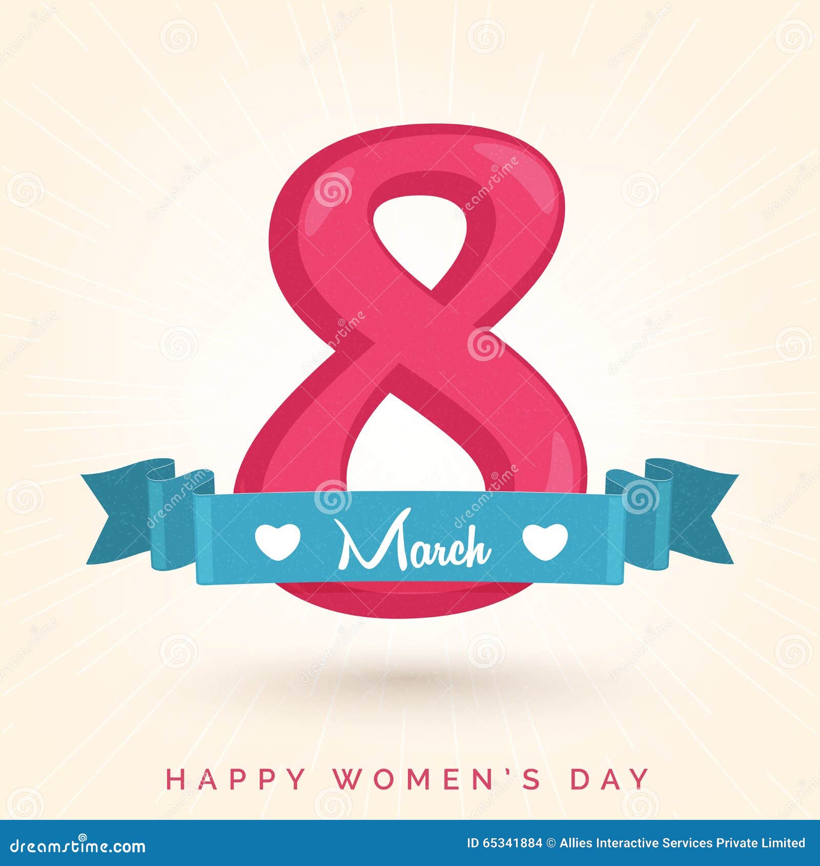Stylish Text 8 March for Women S Day. Stock Illustration - Illustration ...