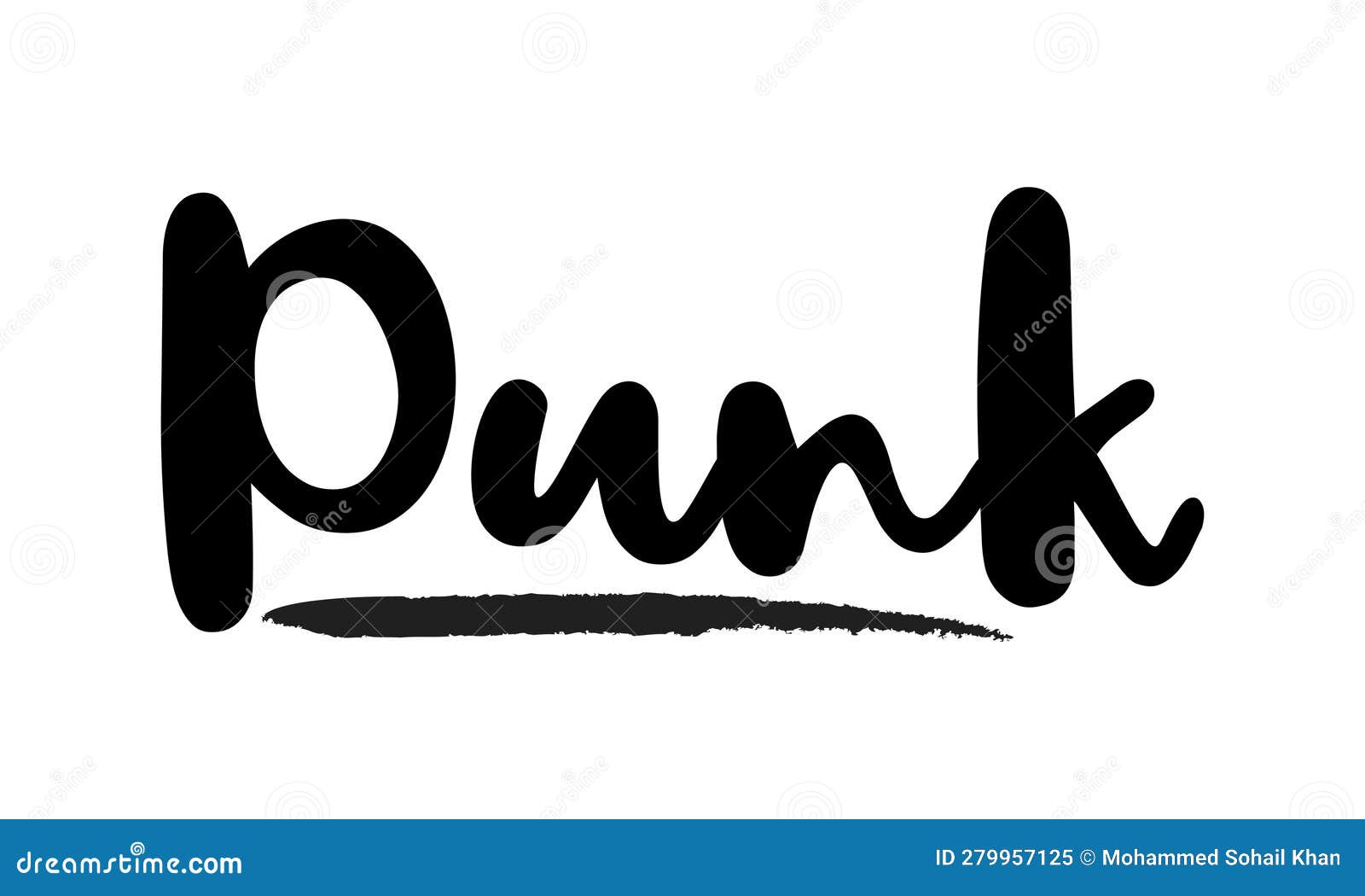 Punk Stylish Typography Text Lettering Phrase Vector Design Stock