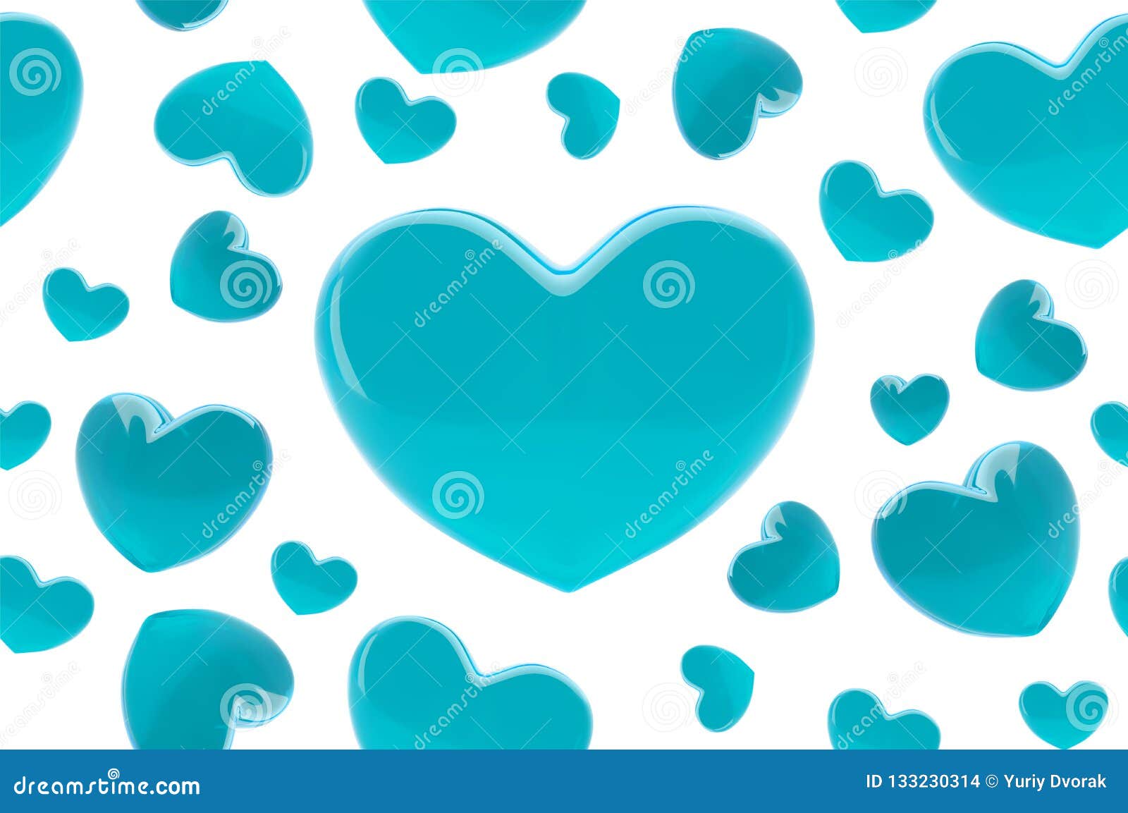 Stylish Valentine`s Day Background Seamless Pattern with Turquoise 3d  Realistic Hearts. Beautiful Love Trendy Wallpaper Stock Vector -  Illustration of background, health: 133230314