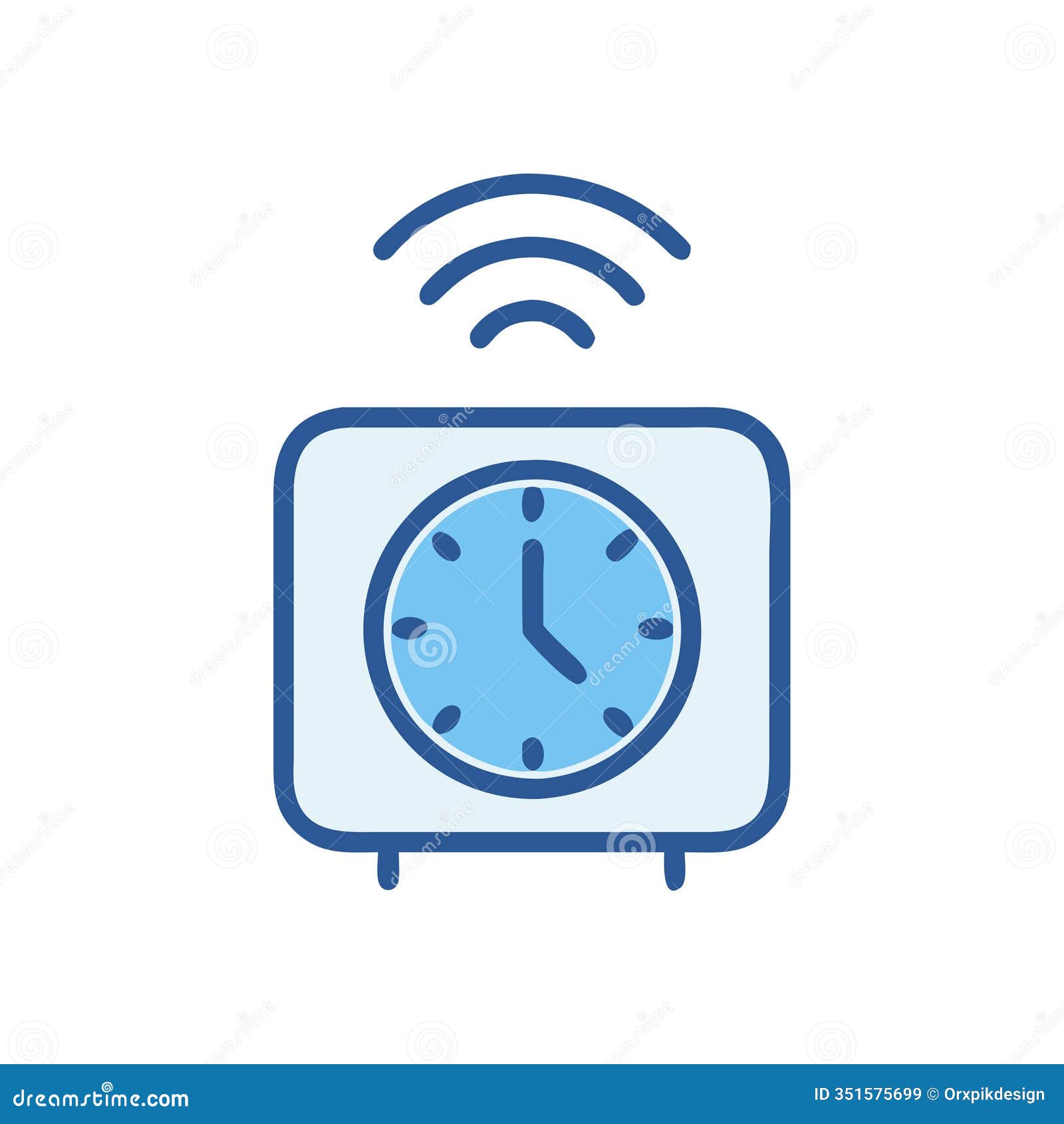 stylish wi-fi enabled clock graphic