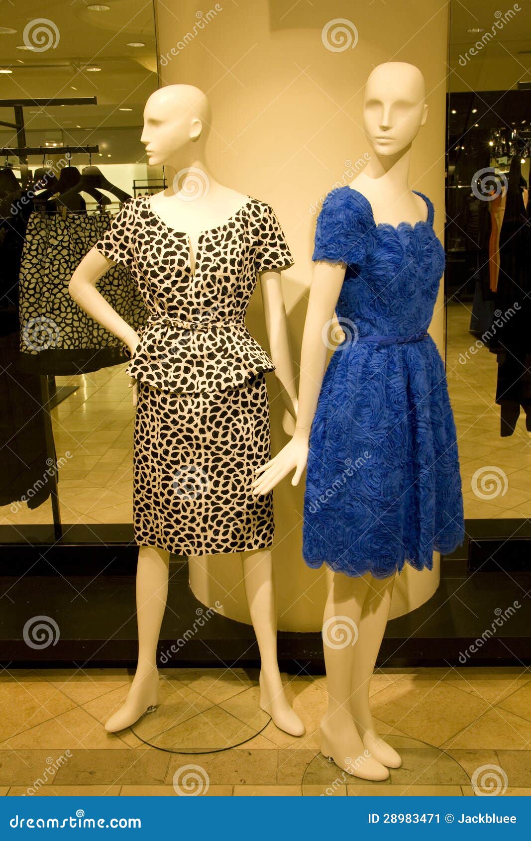 Stylish Woman Clothing On Mannequins At Store Stock Image - Image: 28983471