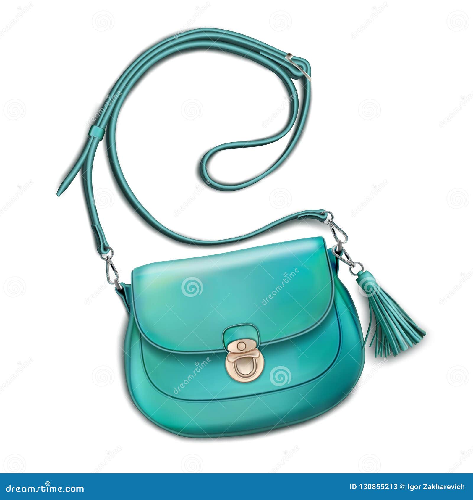 stylish women`s mint handbag