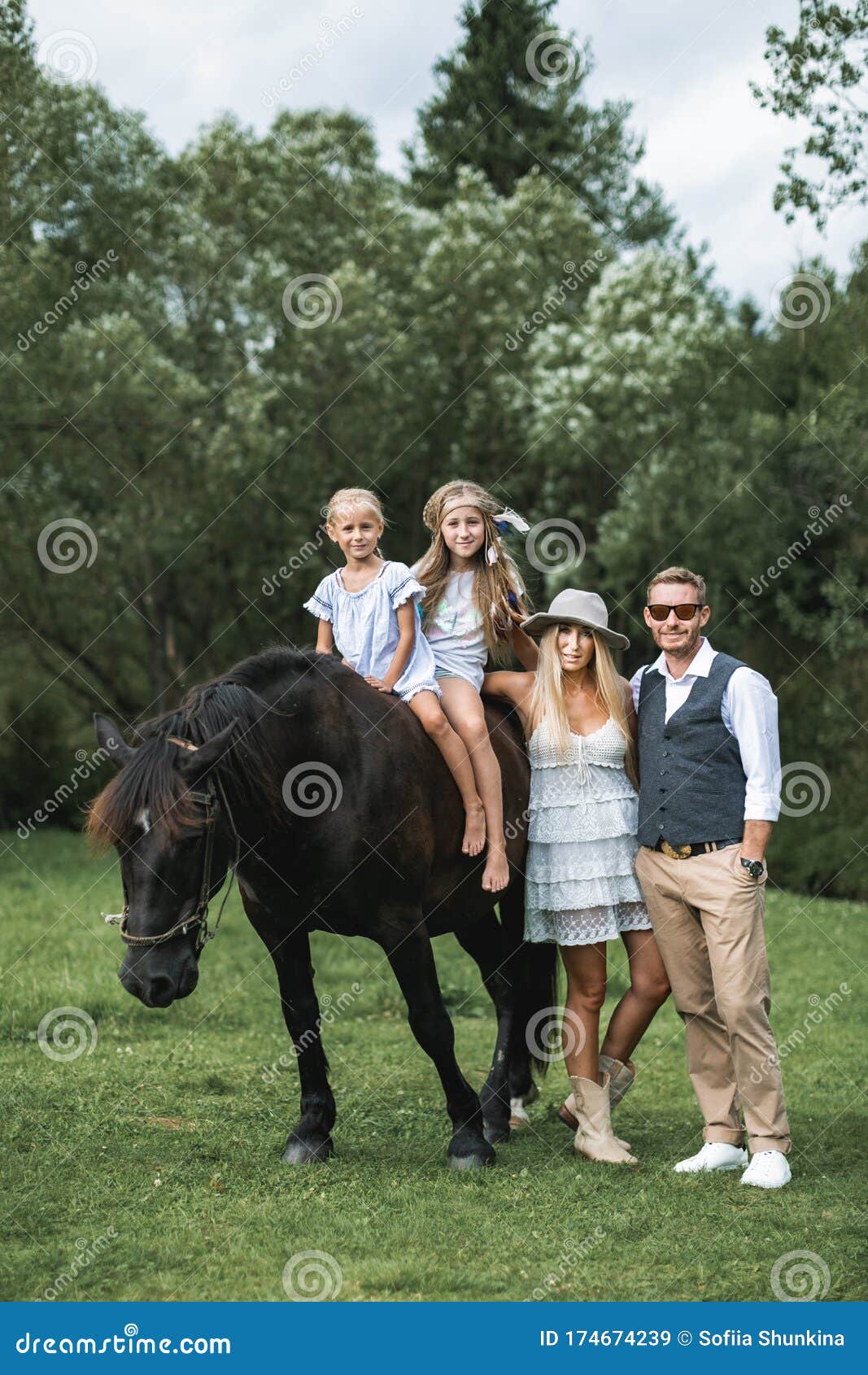 Stylish Young Ranch Family