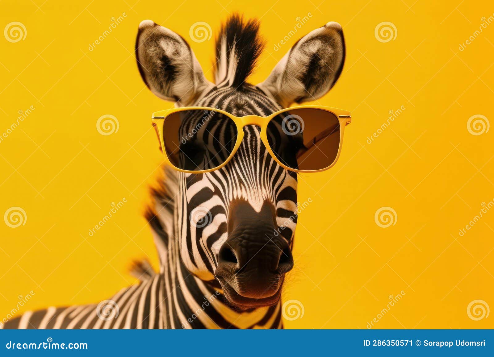 A Stylish Zebra Wearing Sunglasses Stock Illustration Illustration of