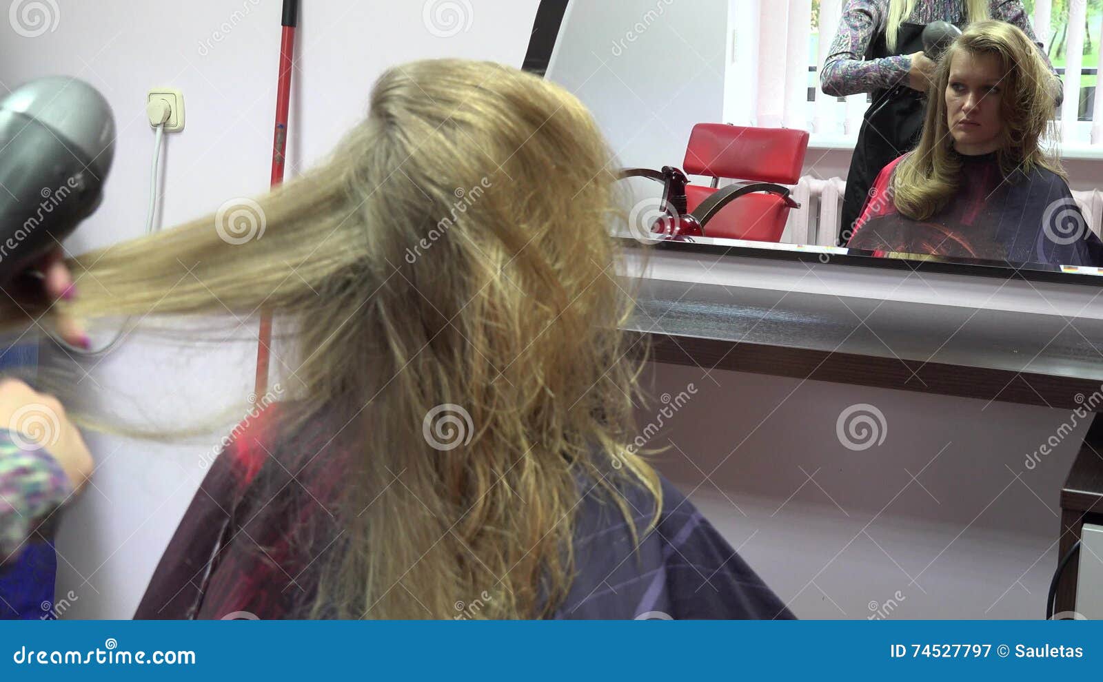 Stylist Drying Hair with Round Brush. Girl before Mirror. 4K Stock Video - Video of model, parlour: 74527797 Stylist Drying Hair with Round Brush. Girl before Mirror. 4K Stock Video - Video of model, parlour: 74527797