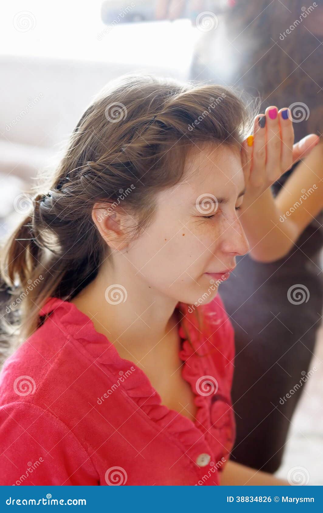 Stylist Making A Fancy Hairstyle Stock Photo - Image of 