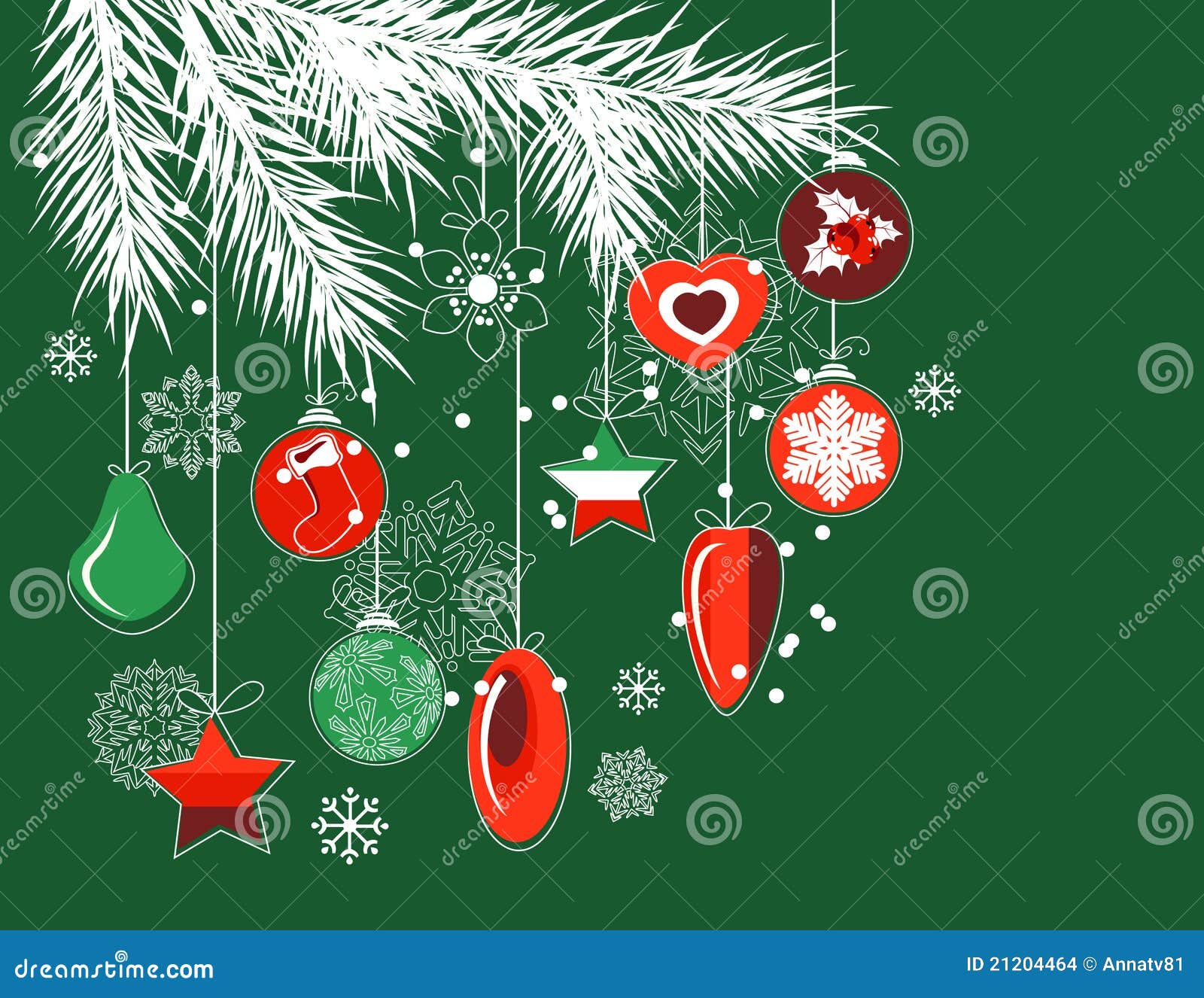 Stylized Christmas Decorations Stock Vector - Illustration of draw ...