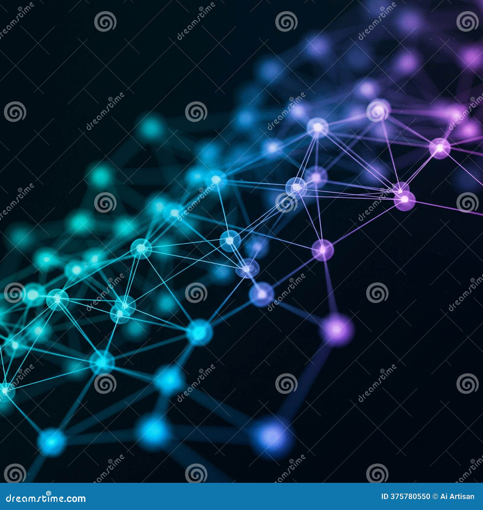 A Stylized Digital Illustration Showing an Interconnected Network of Nodes  and Lines. Stock Illustration - Illustration of line, showing: 375780550