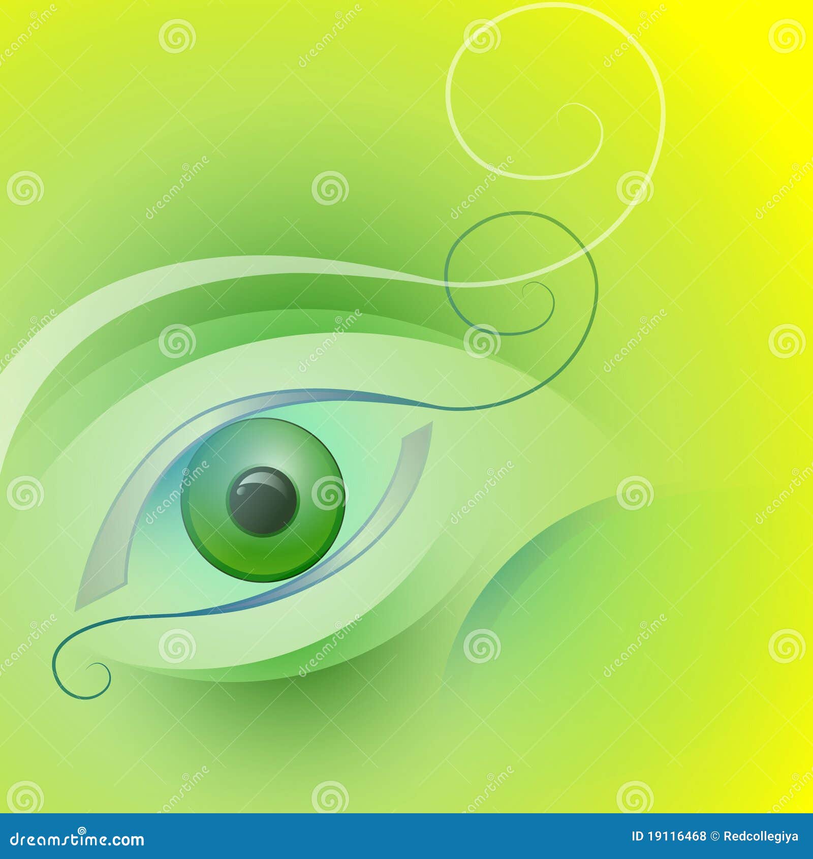 Stylized eye stock vector. Illustration of design, green - 19116468